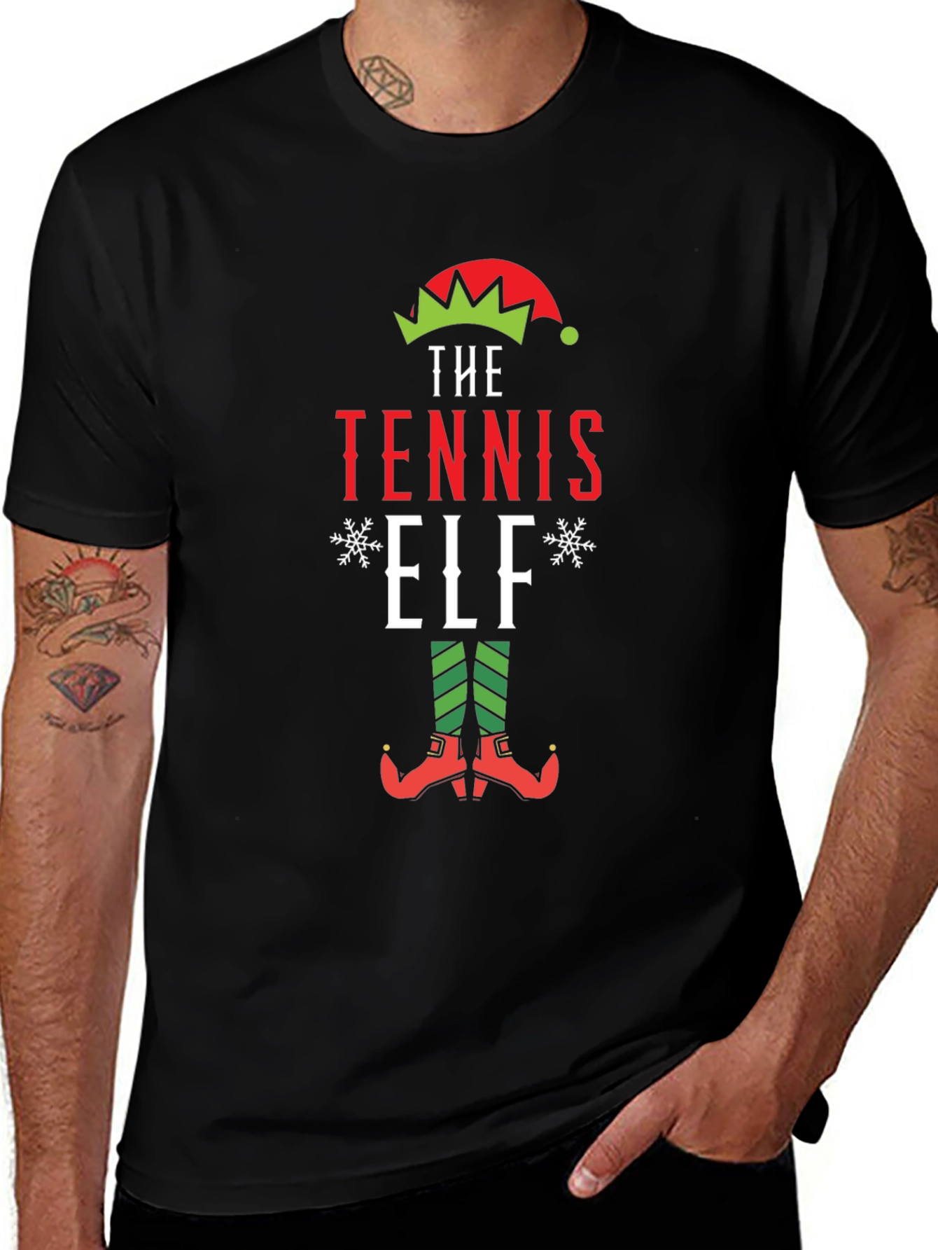 Tennis Elf Holiday T-Shirt