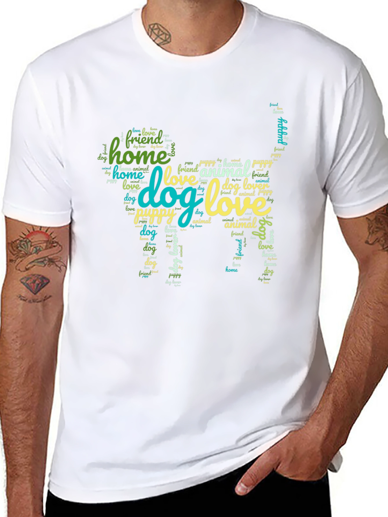 Dog Word Art Graphic T-Shirt