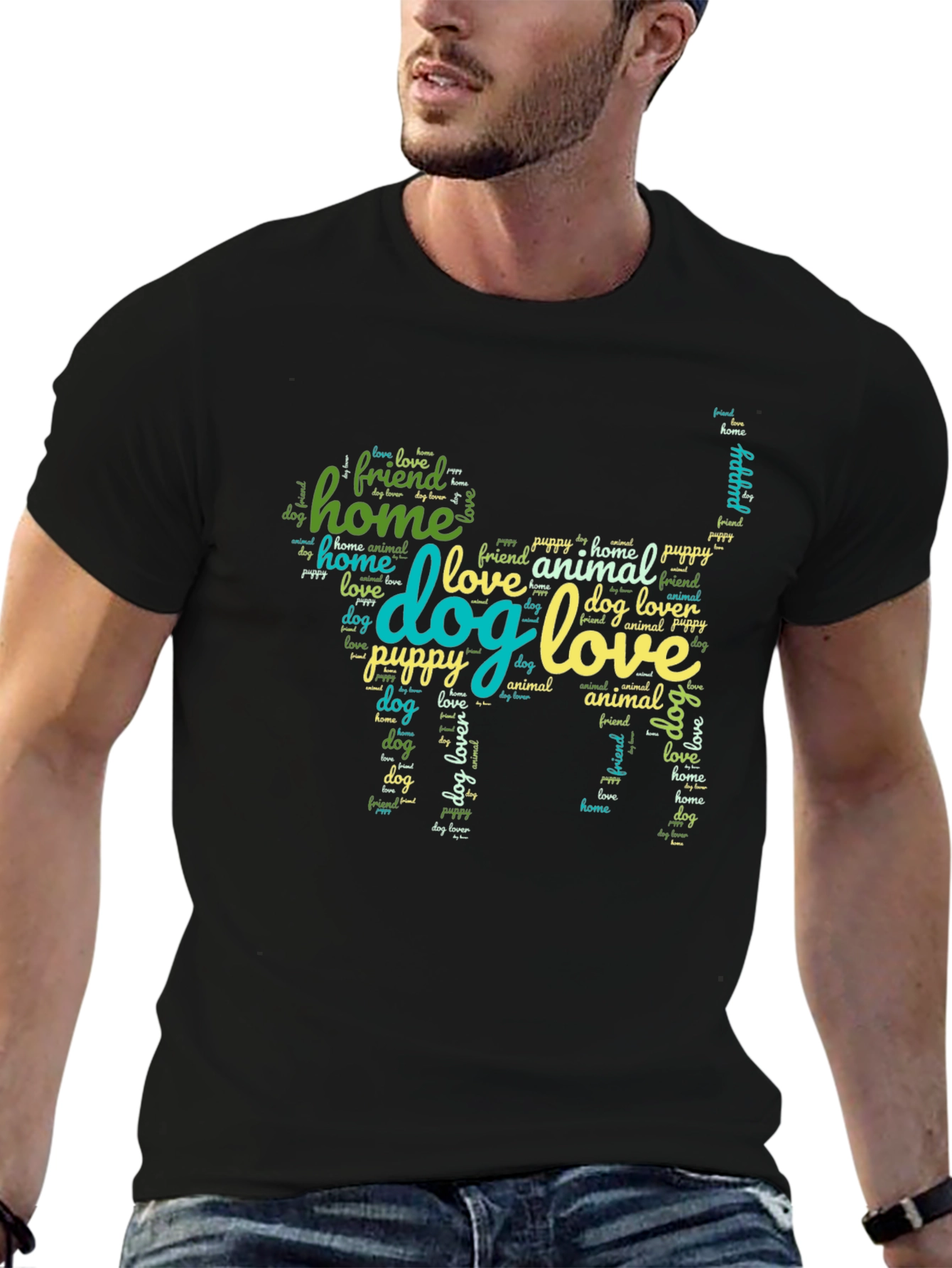 Dog Word Art Graphic T-Shirt