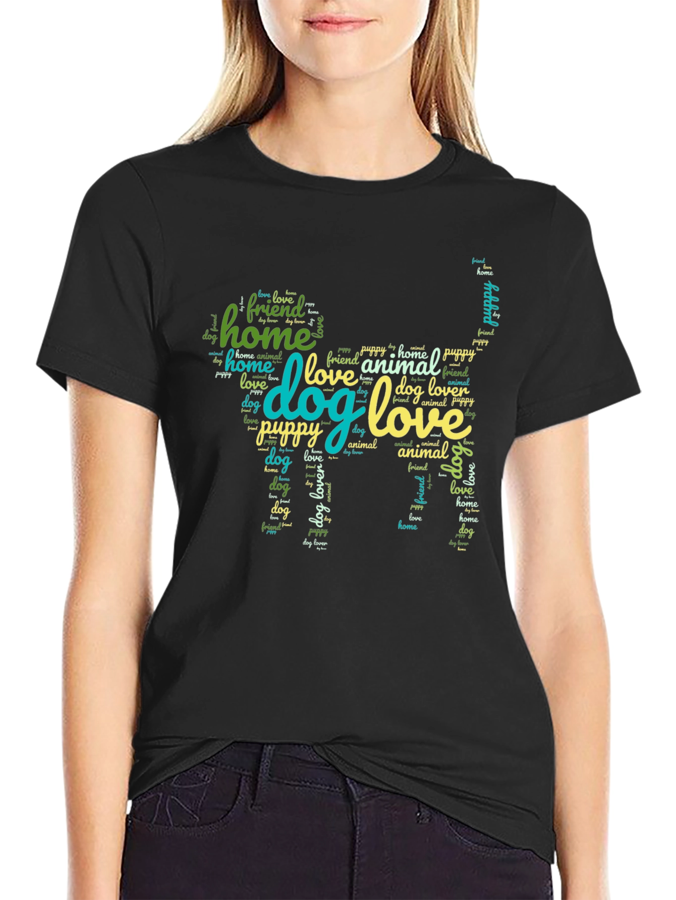 Dog Word Art Graphic T-Shirt