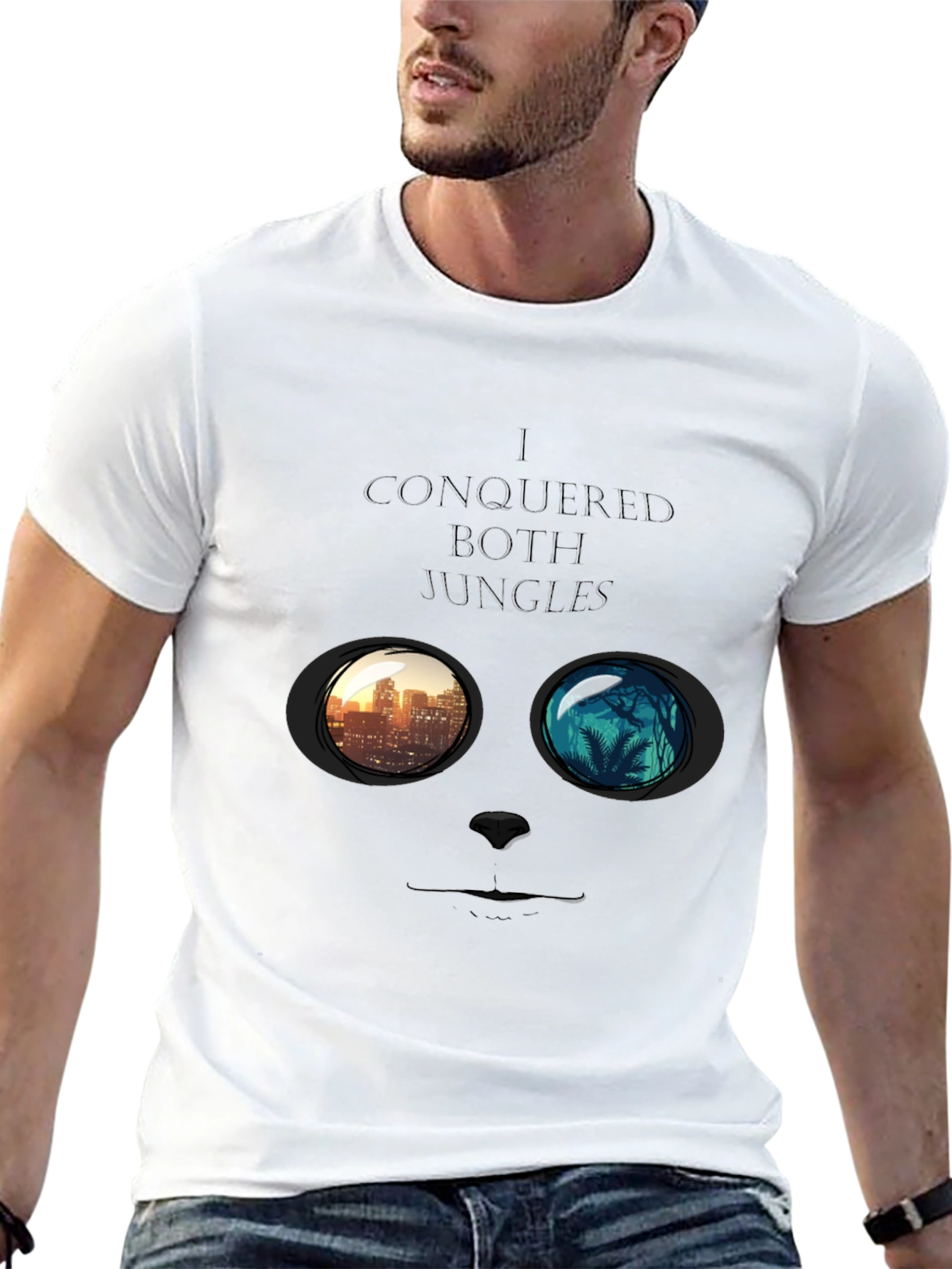 I Conquered Both Jungles Novelty Graphic T-Shirt