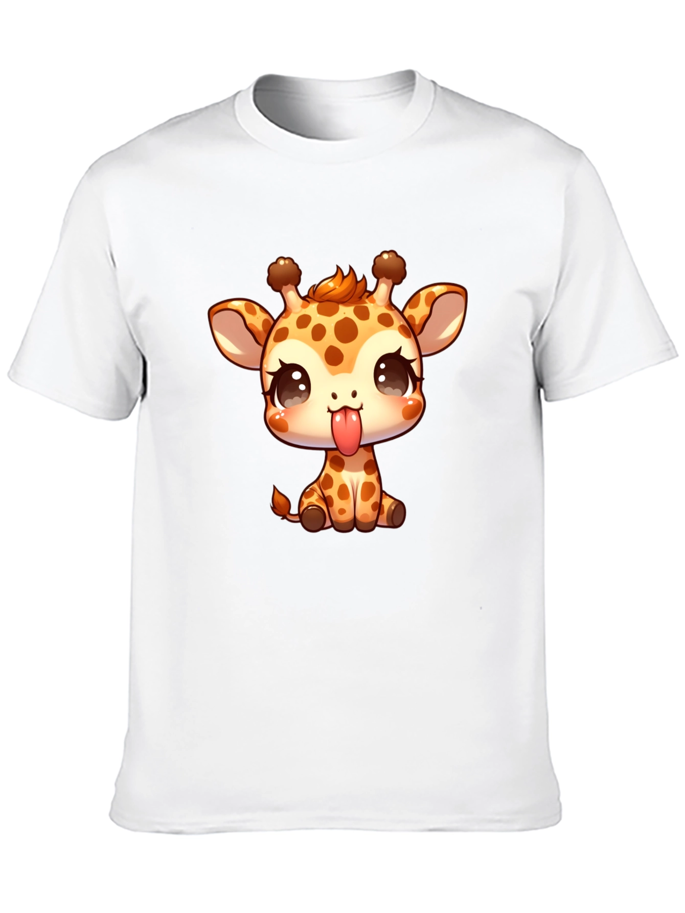 Cute Giraffe Cartoon Graphic T-Shirt