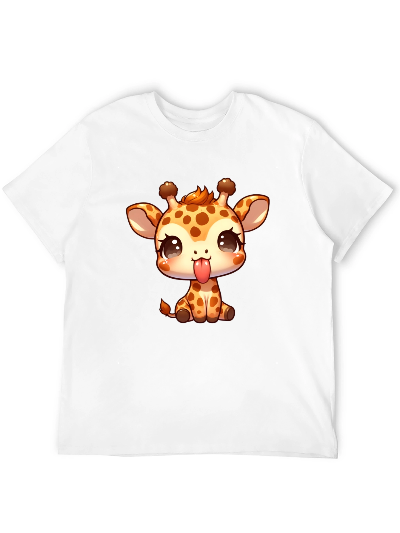 Cute Giraffe Cartoon Graphic T-Shirt