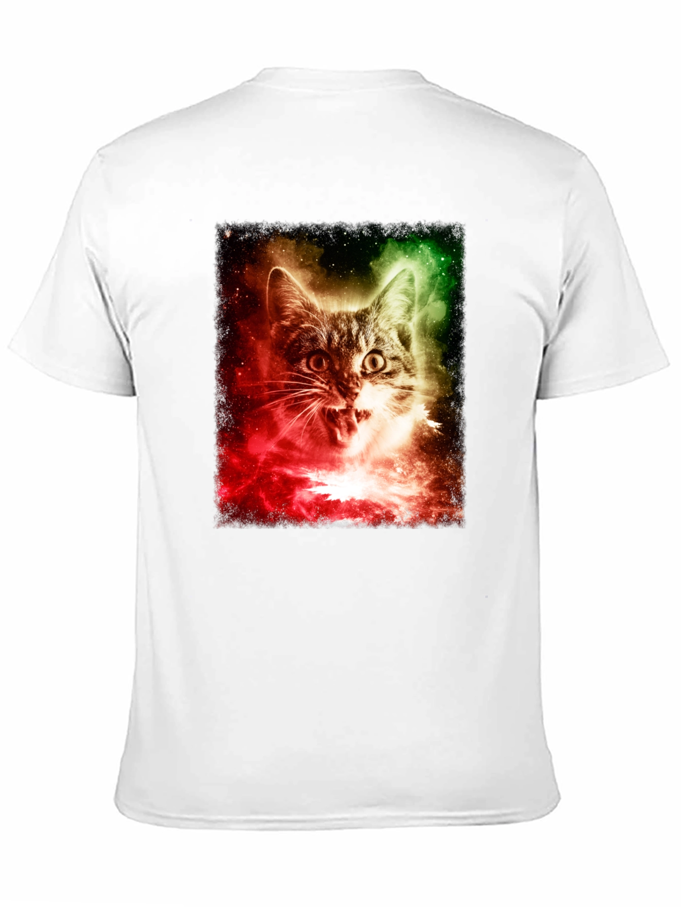 Galaxy Cat Graphic T-Shirt - Black
