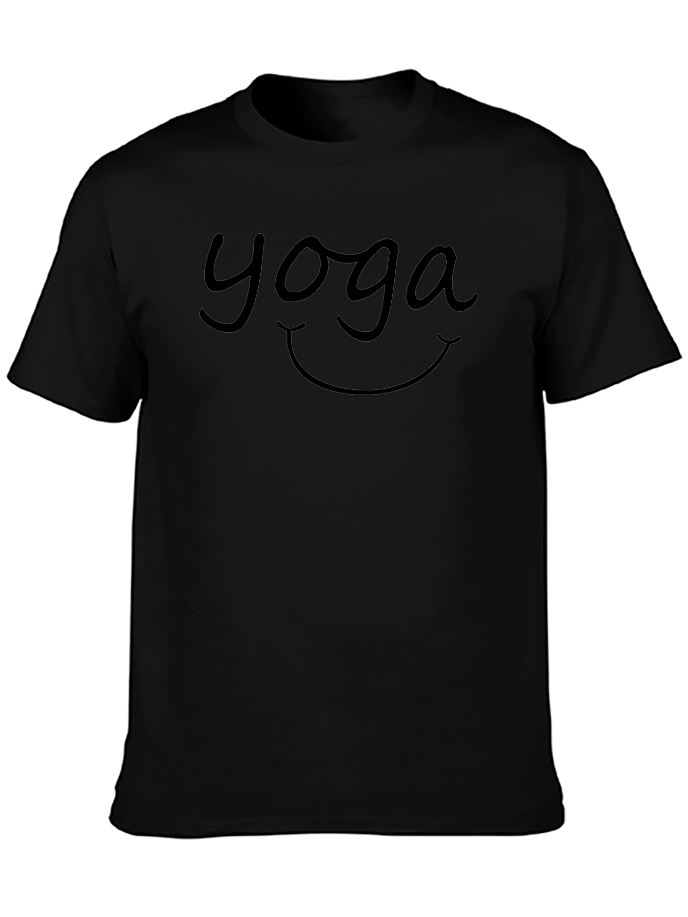 Yoga Smile Black T-Shirt