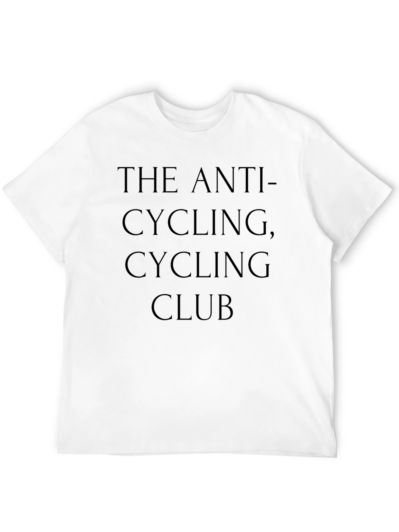 Anti-Cycling Club T-Shirt Black Cotton Tee