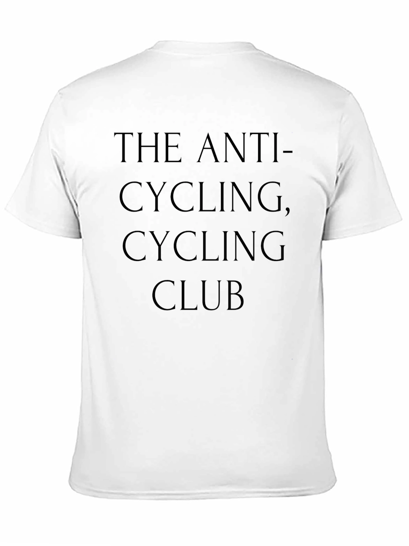 Anti-Cycling Club T-Shirt Black Cotton Tee