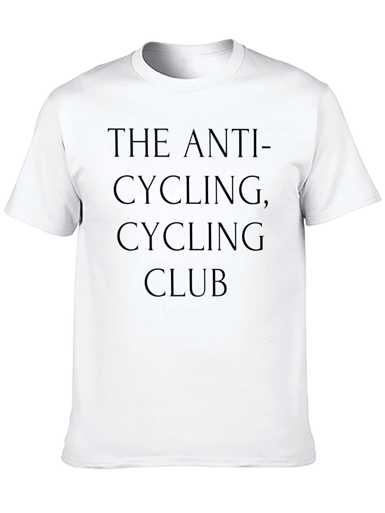 Anti-Cycling Club T-Shirt Black Cotton Tee