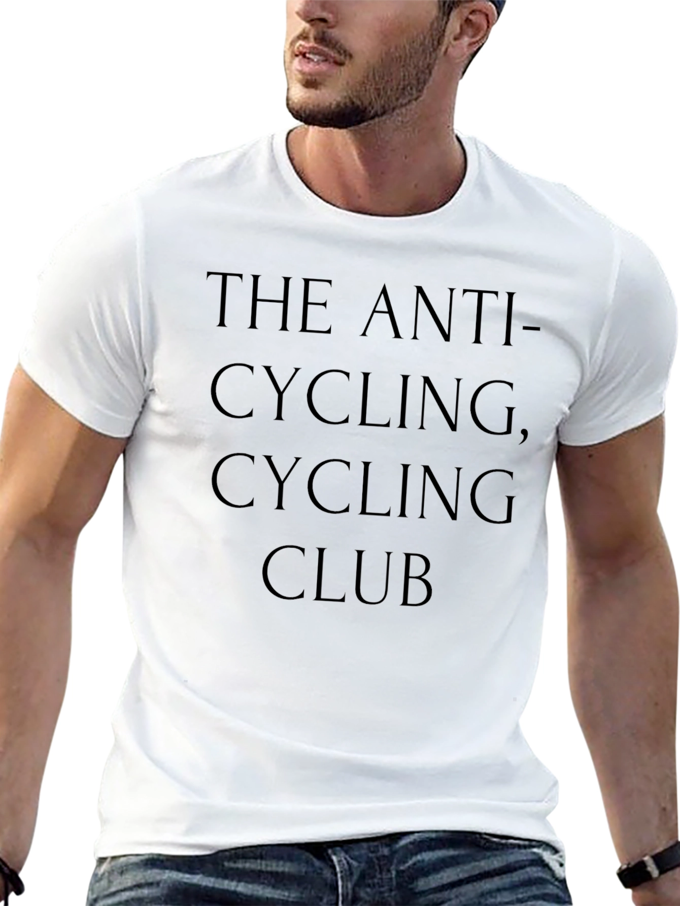 Anti-Cycling Club T-Shirt Black Cotton Tee