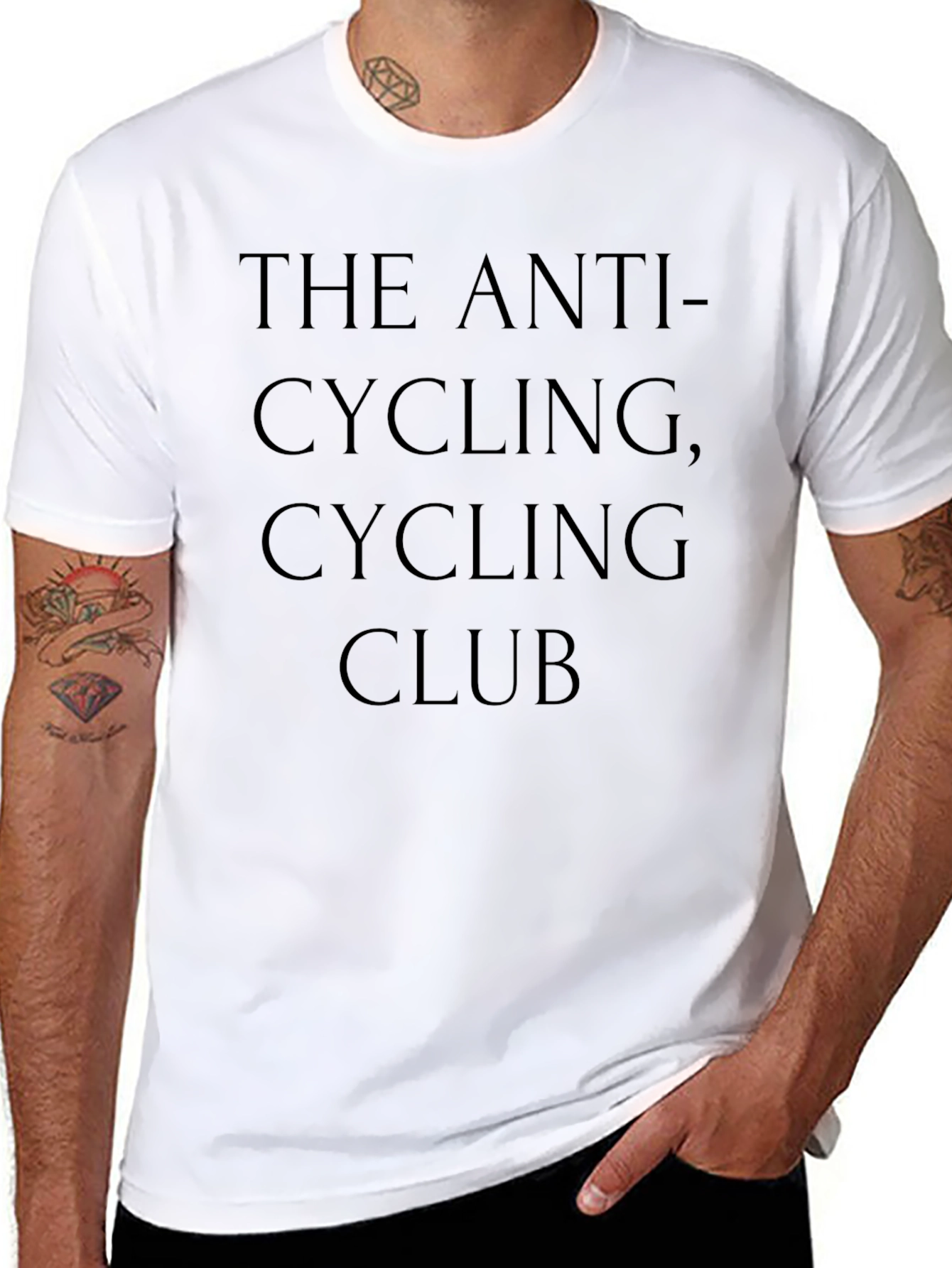 Anti-Cycling Club T-Shirt Black Cotton Tee