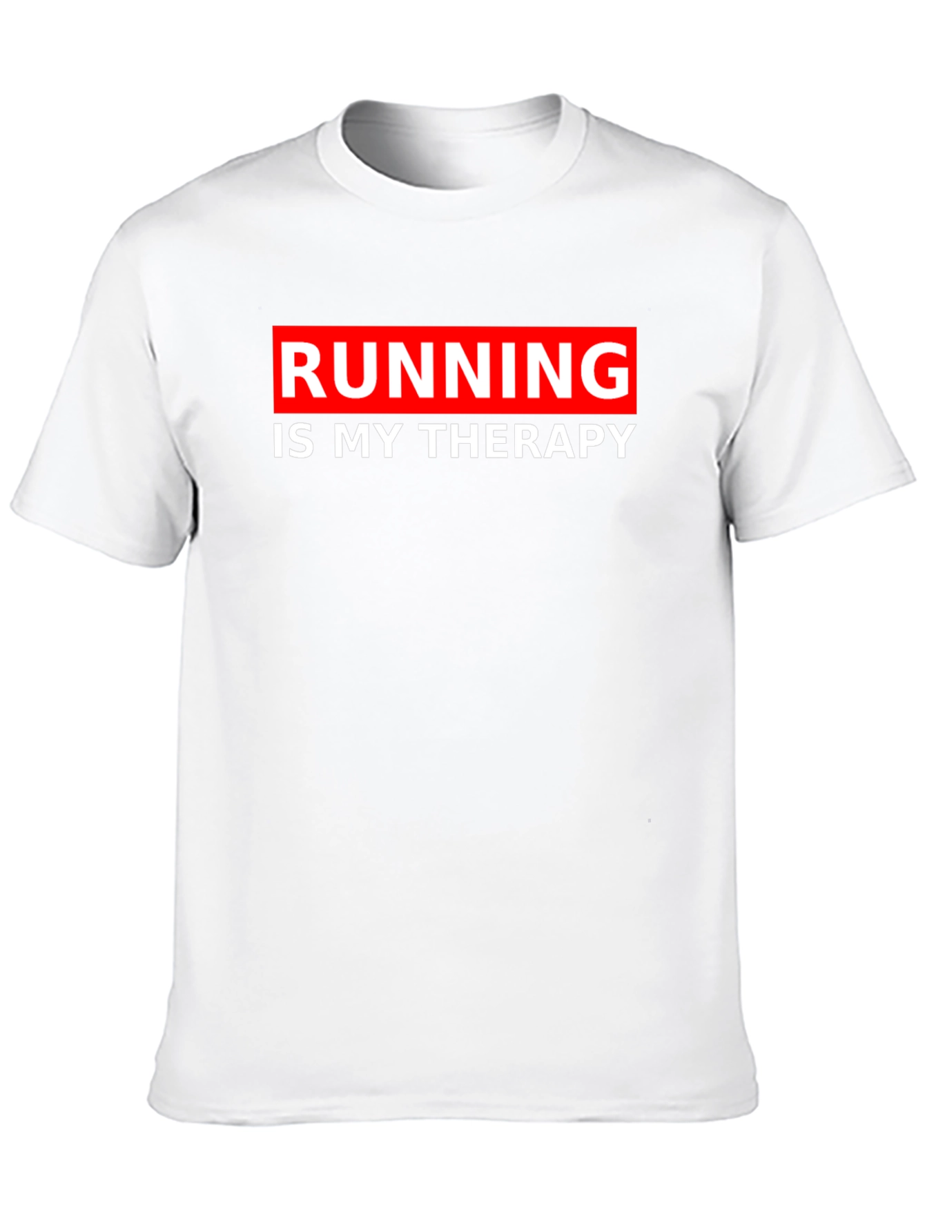 Running is my Therapy - Black Graphic Tee