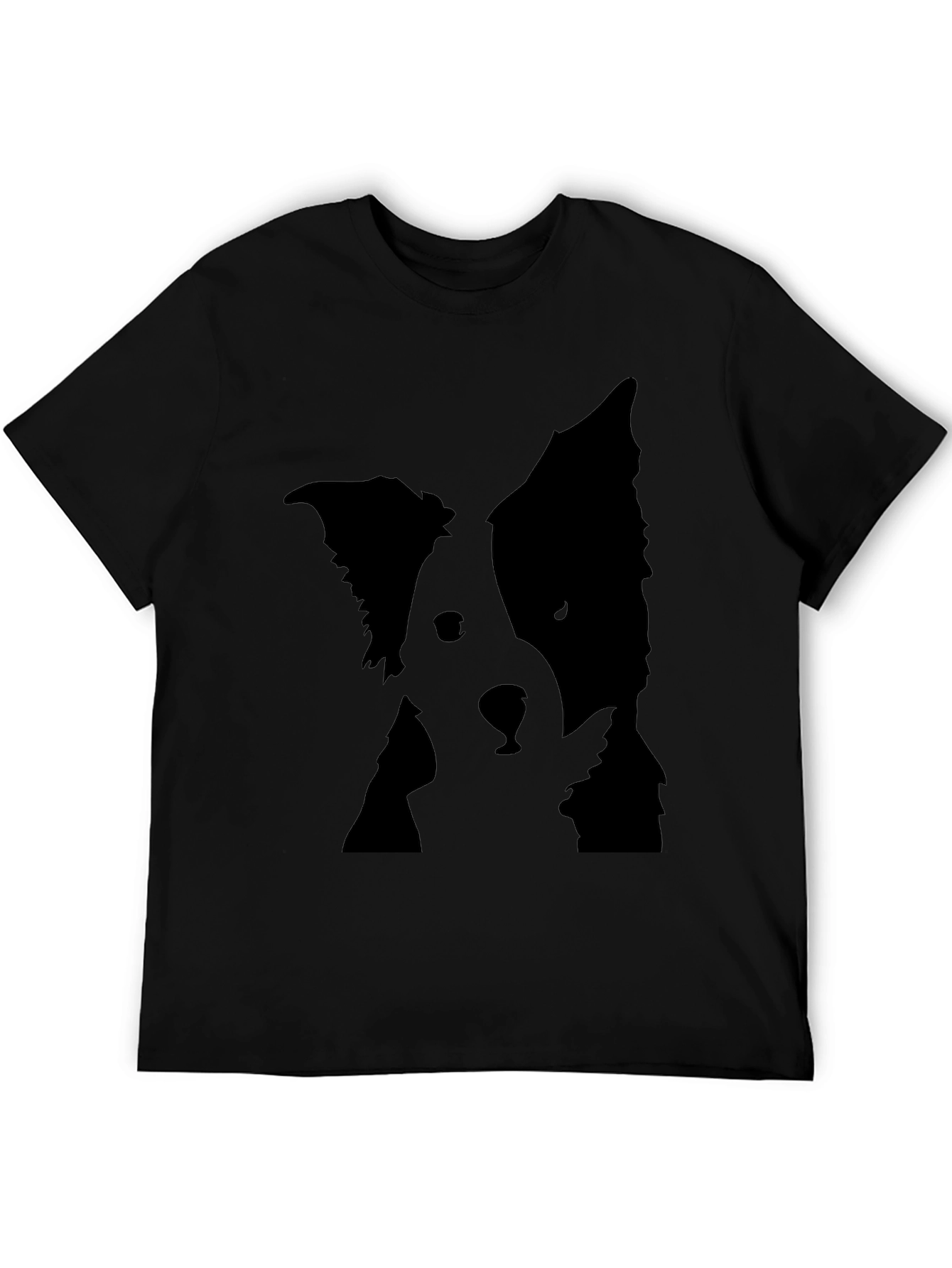 Dog Silhouette T-Shirt - Black Graphic Tee