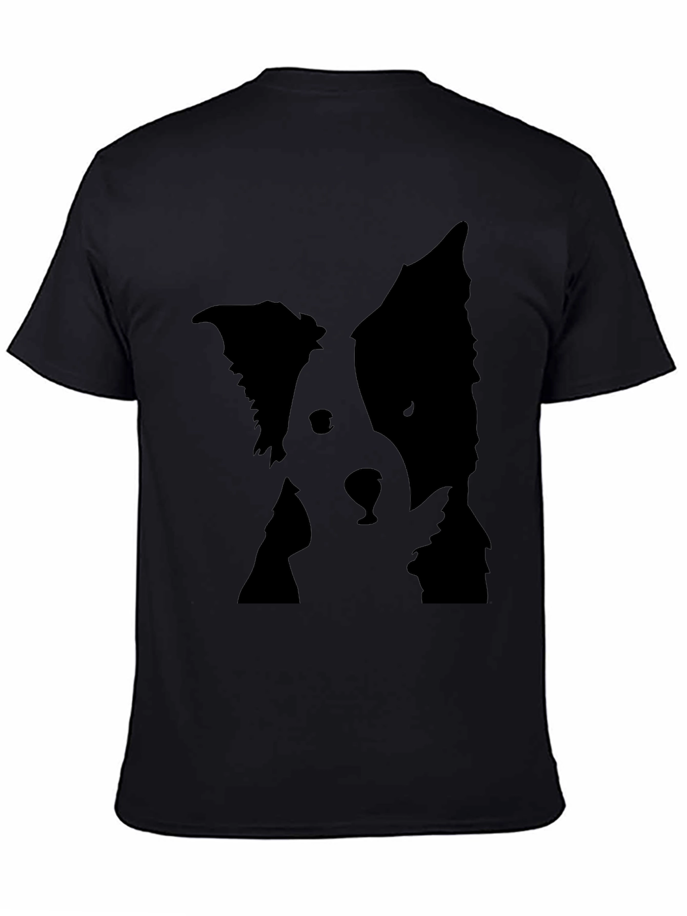 Dog Silhouette T-Shirt - Black Graphic Tee