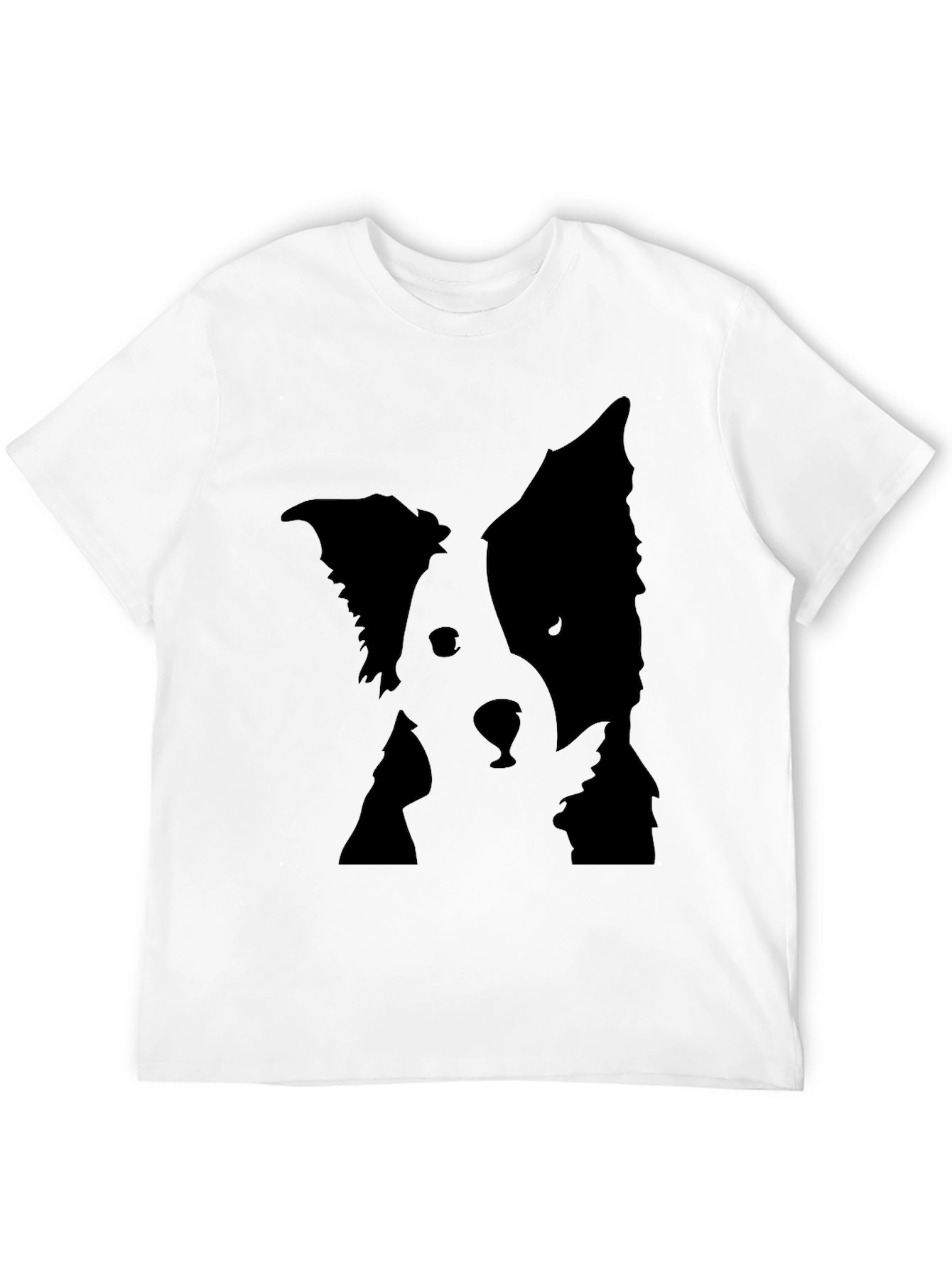 Dog Silhouette T-Shirt - Black Graphic Tee