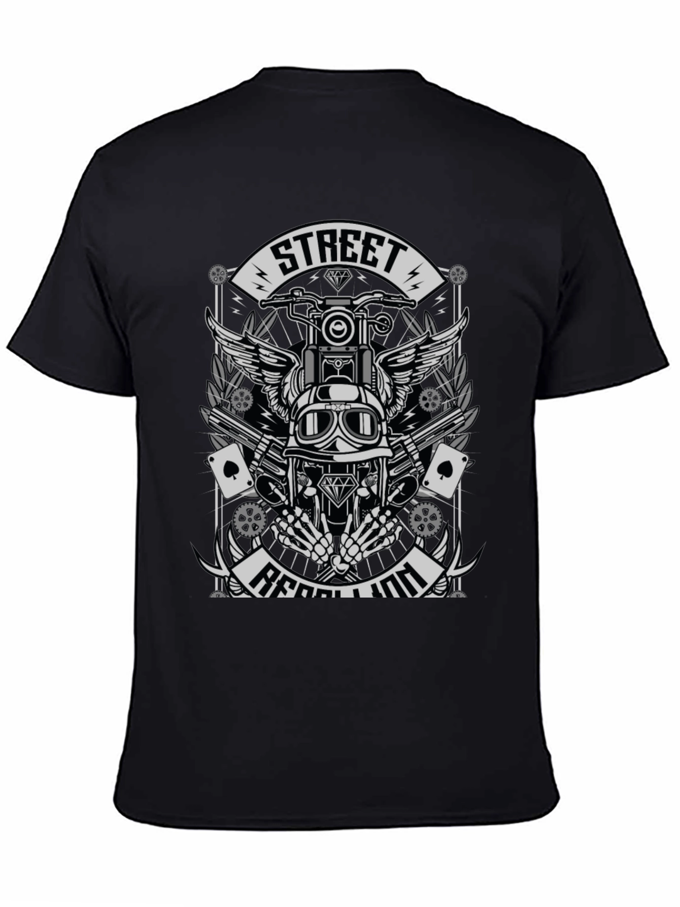 Street Rebellion T-Shirt - Motorcycle Rider Graphic Tee