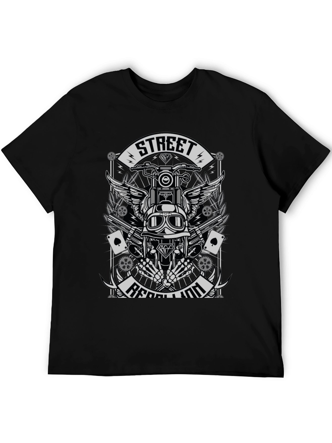 Street Rebellion T-Shirt - Motorcycle Rider Graphic Tee