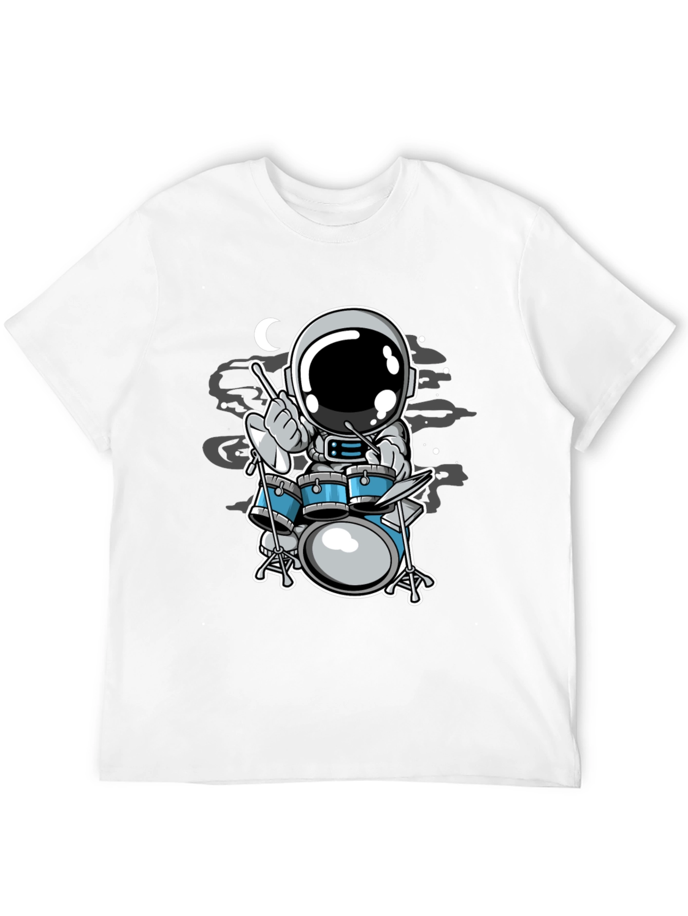 Astronaut Drummer T-Shirt - Space Music Tee
