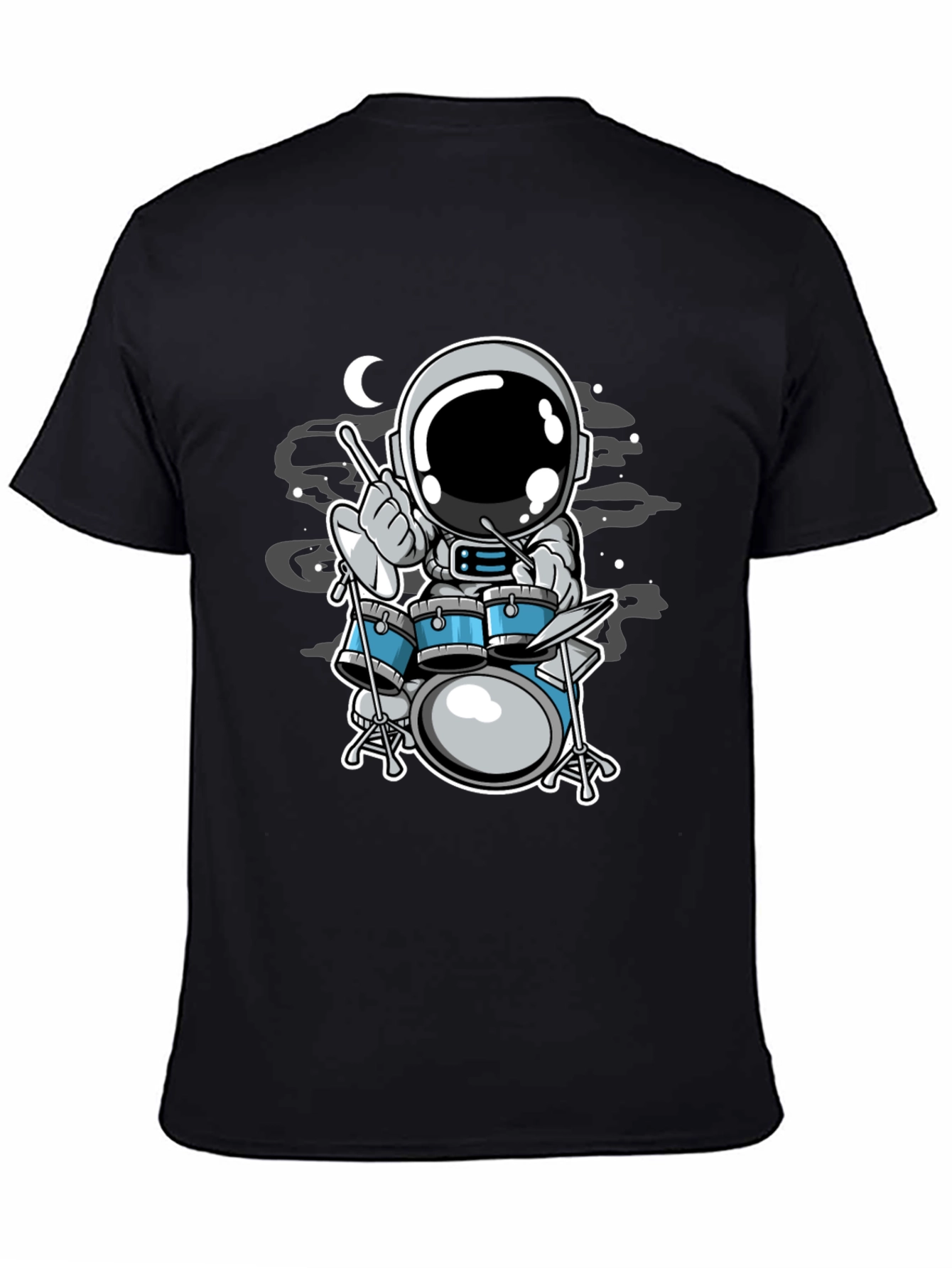 Astronaut Drummer T-Shirt - Space Music Tee