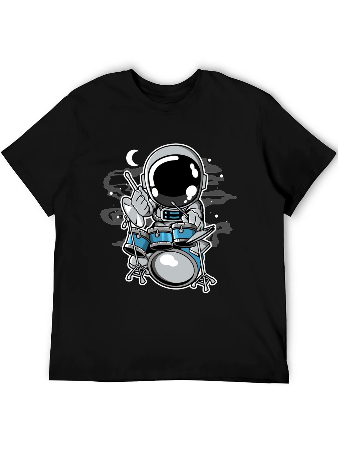 Astronaut Drummer T-Shirt - Space Music Tee