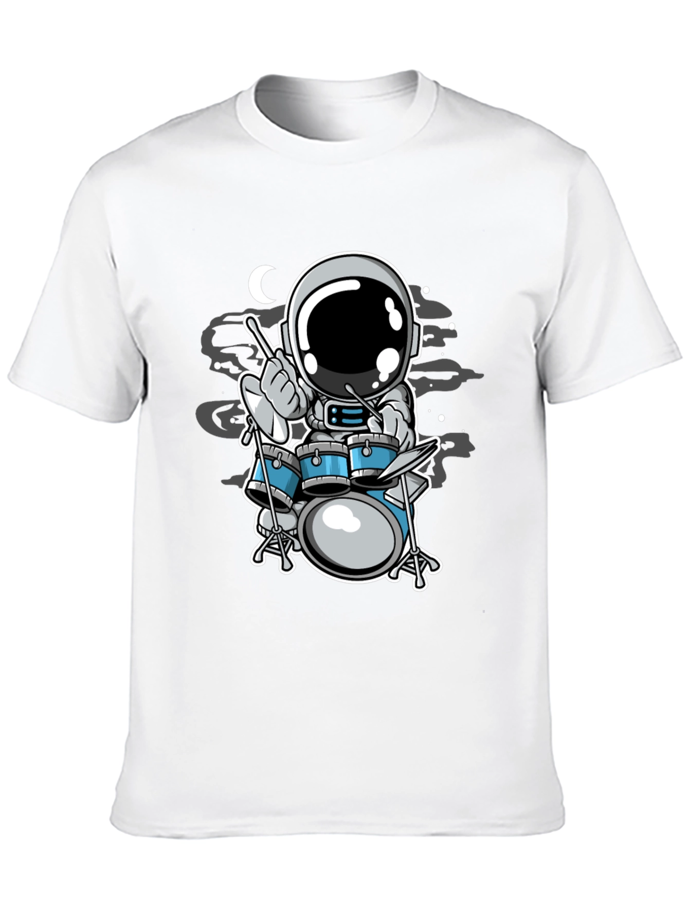 Astronaut Drummer T-Shirt - Space Music Tee