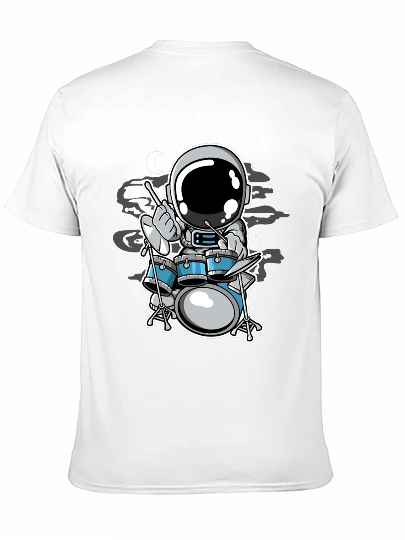 Astronaut Drummer T-Shirt - Space Music Tee