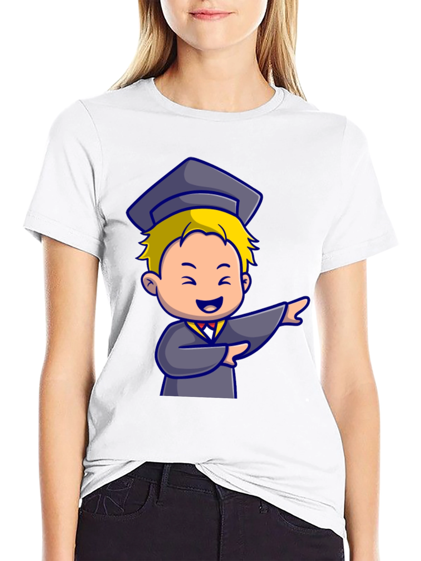 Graduation Cartoon Graphic T-Shirt