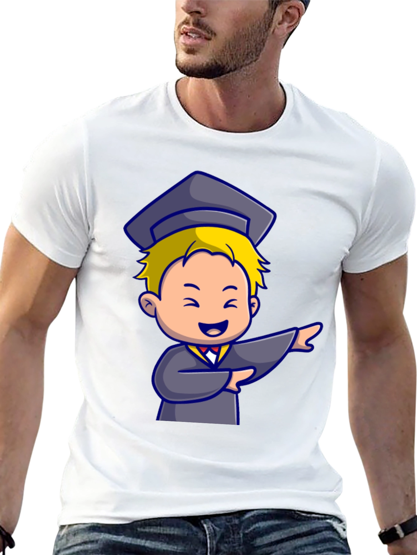 Graduation Cartoon Graphic T-Shirt