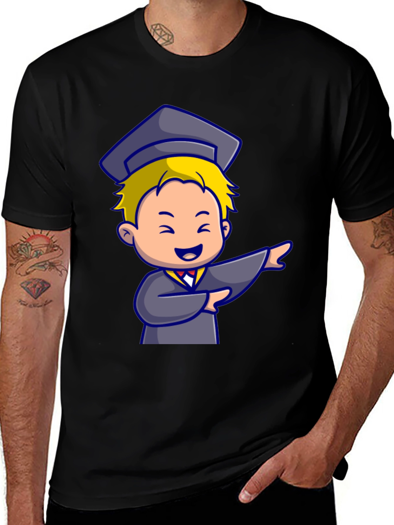 Graduation Cartoon Graphic T-Shirt