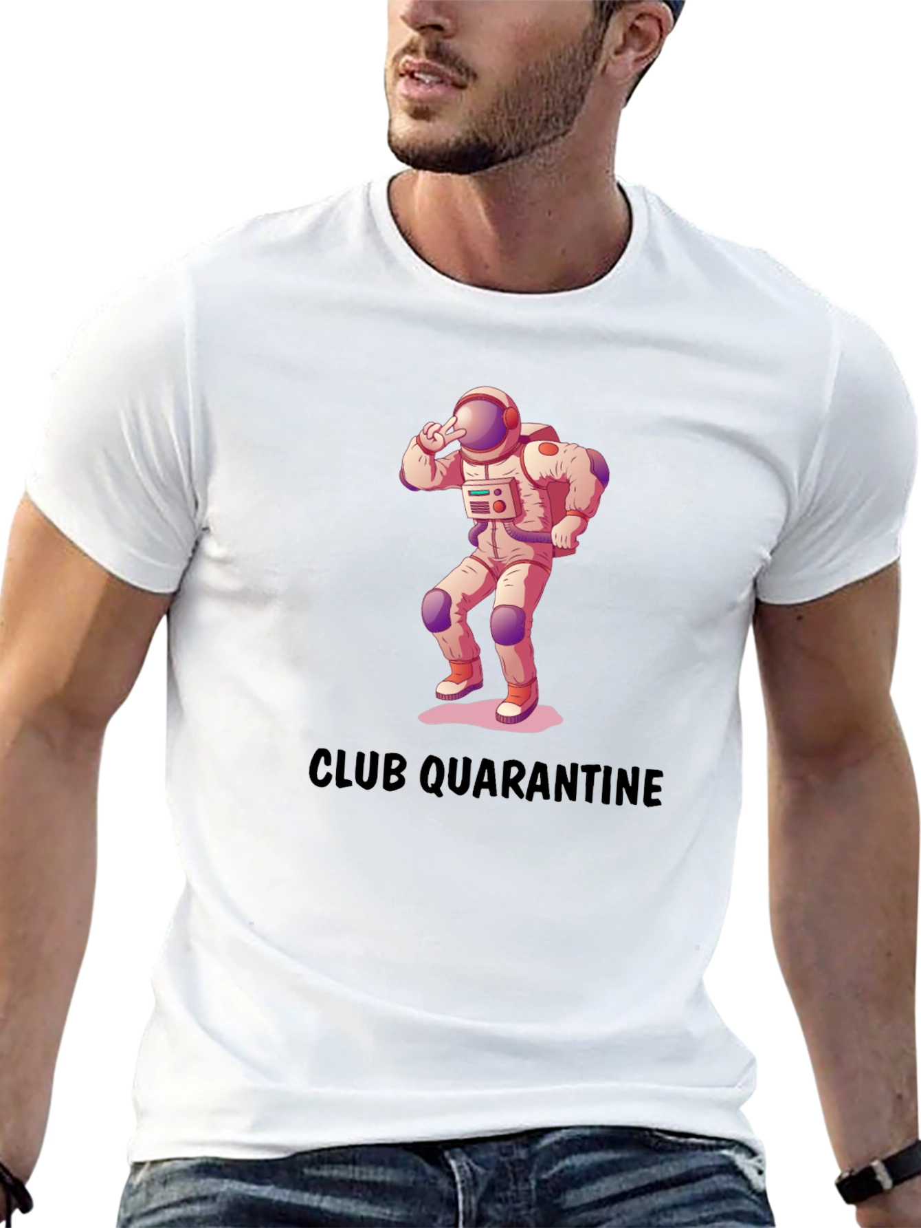 Club Quarantine Astronaut Graphic T-Shirt