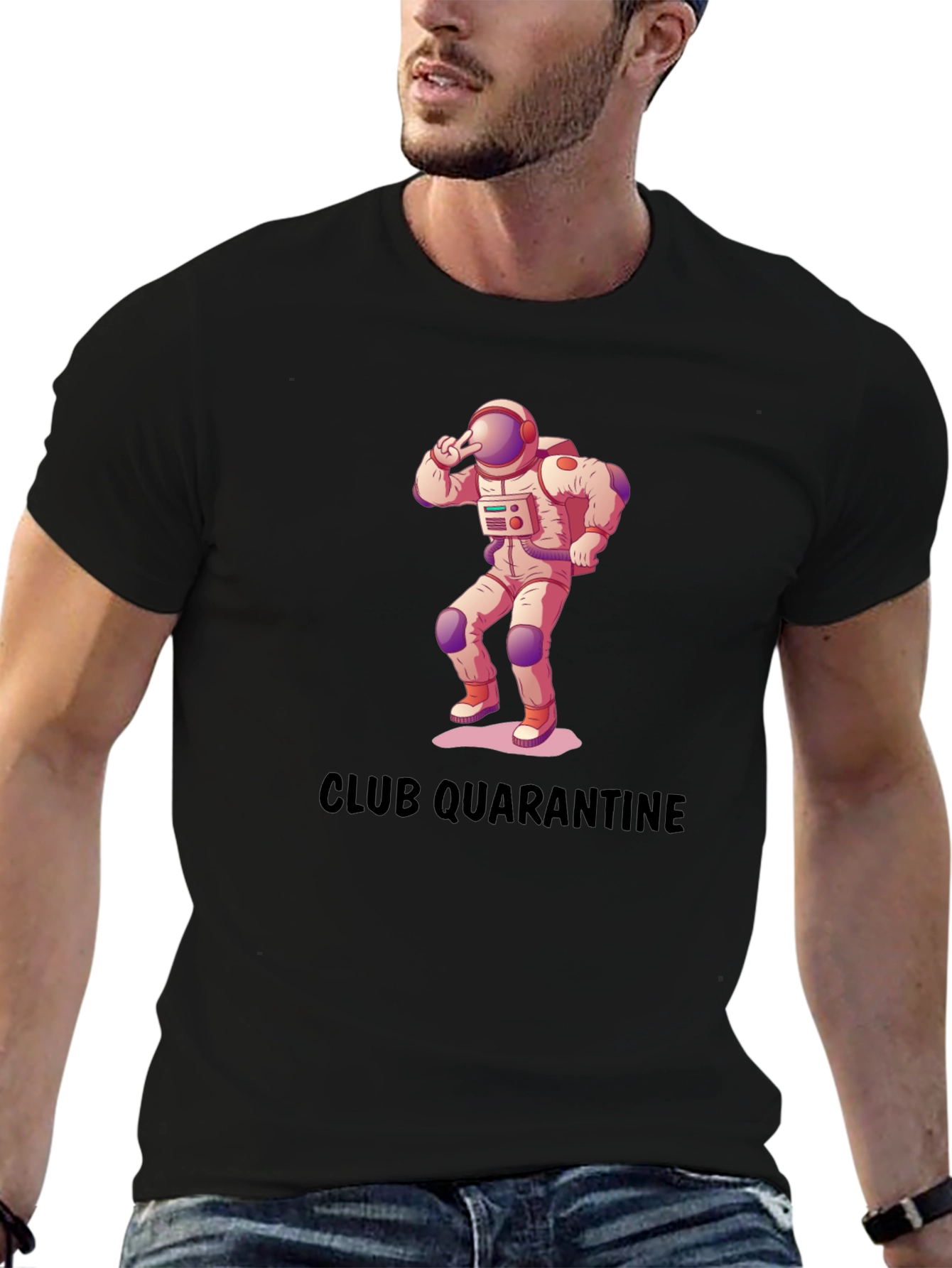Club Quarantine Astronaut Graphic T-Shirt