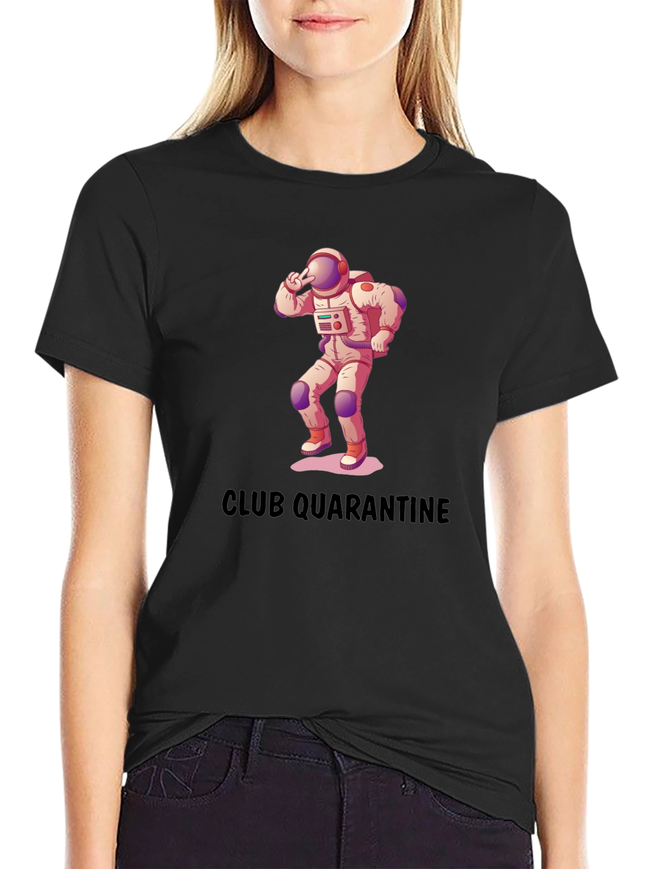 Club Quarantine Astronaut Graphic T-Shirt