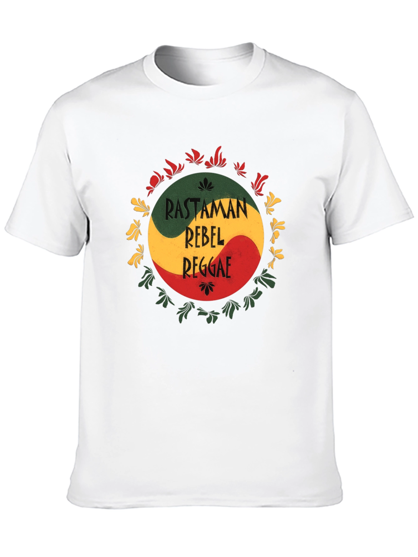 Rastaman Rebel Reggae T-Shirt - Black Cotton Tee
