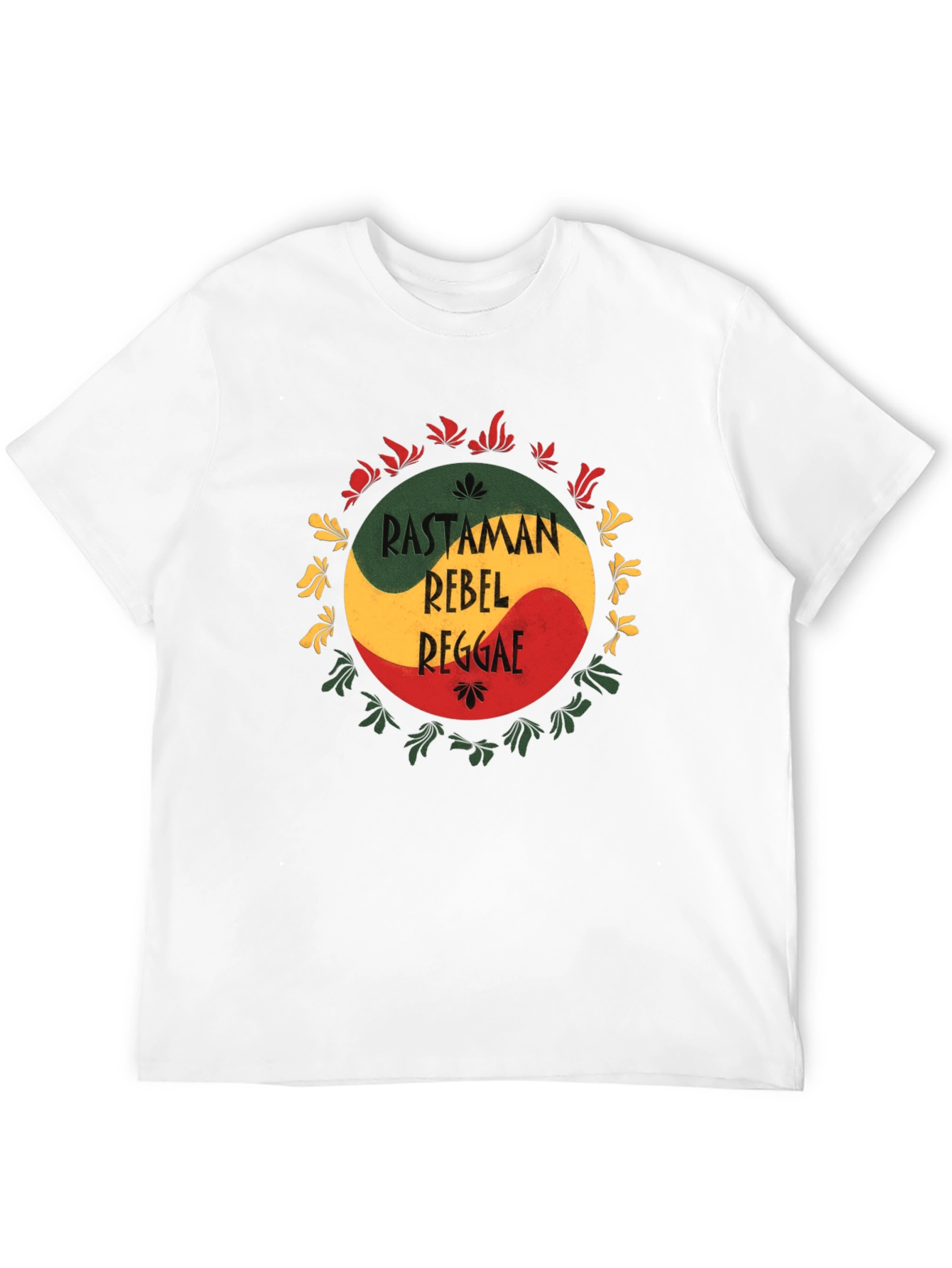 Rastaman Rebel Reggae T-Shirt - Black Cotton Tee