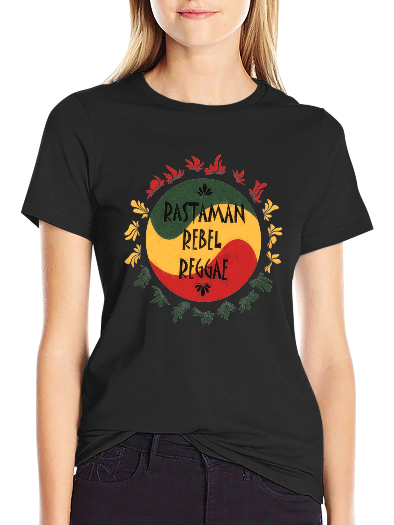 Rastaman Rebel Reggae T-Shirt - Black Cotton Tee