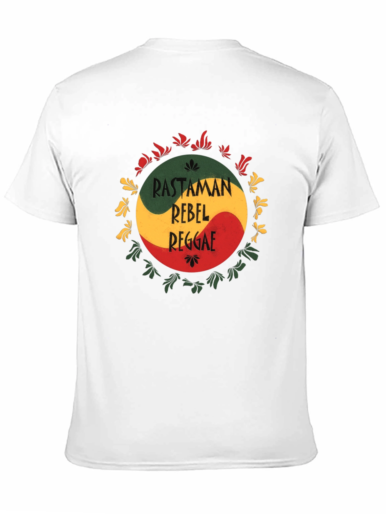 Rastaman Rebel Reggae T-Shirt - Black Cotton Tee