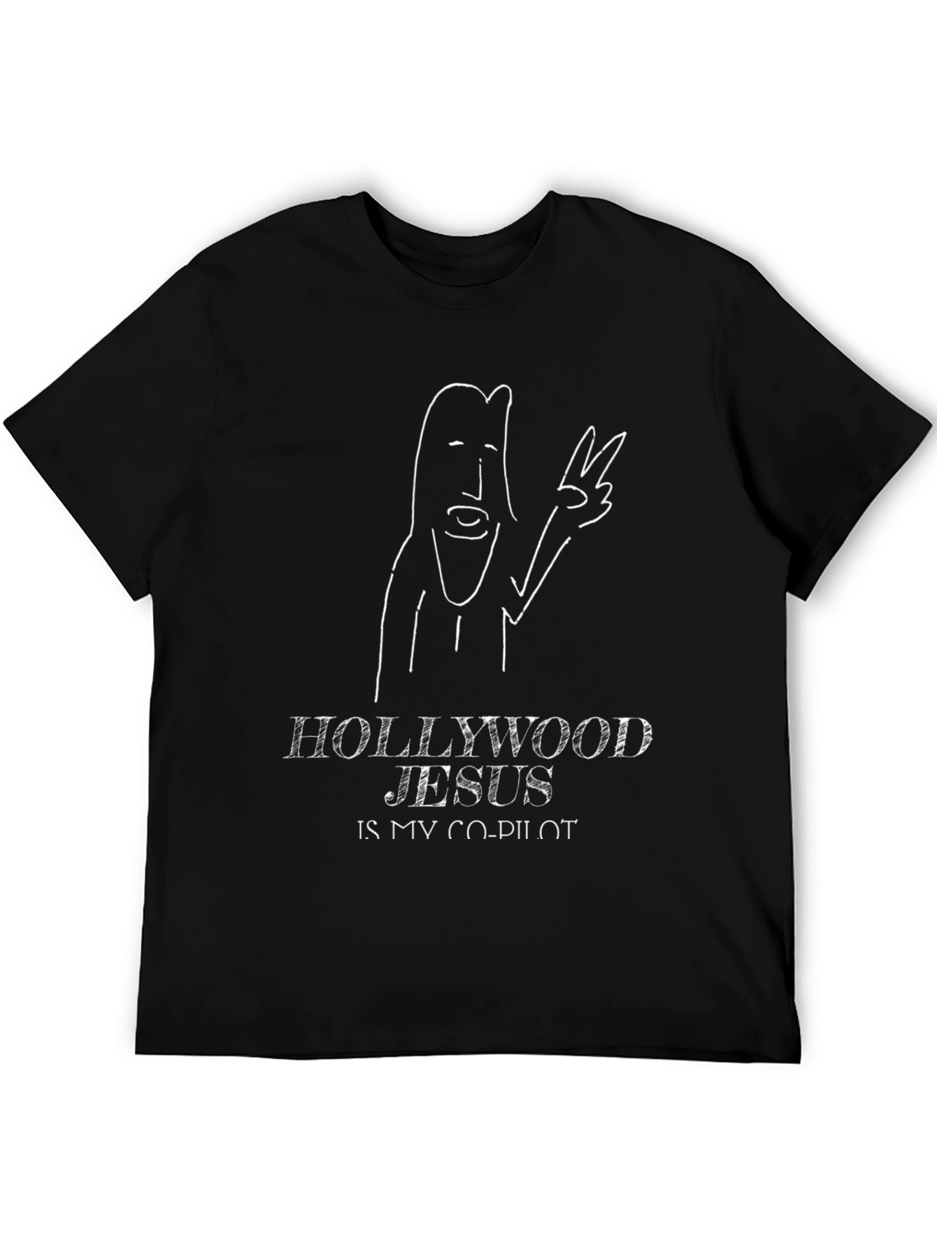 Hollywood Jesus T-Shirt - Co-Pilot Funny Graphic Tee