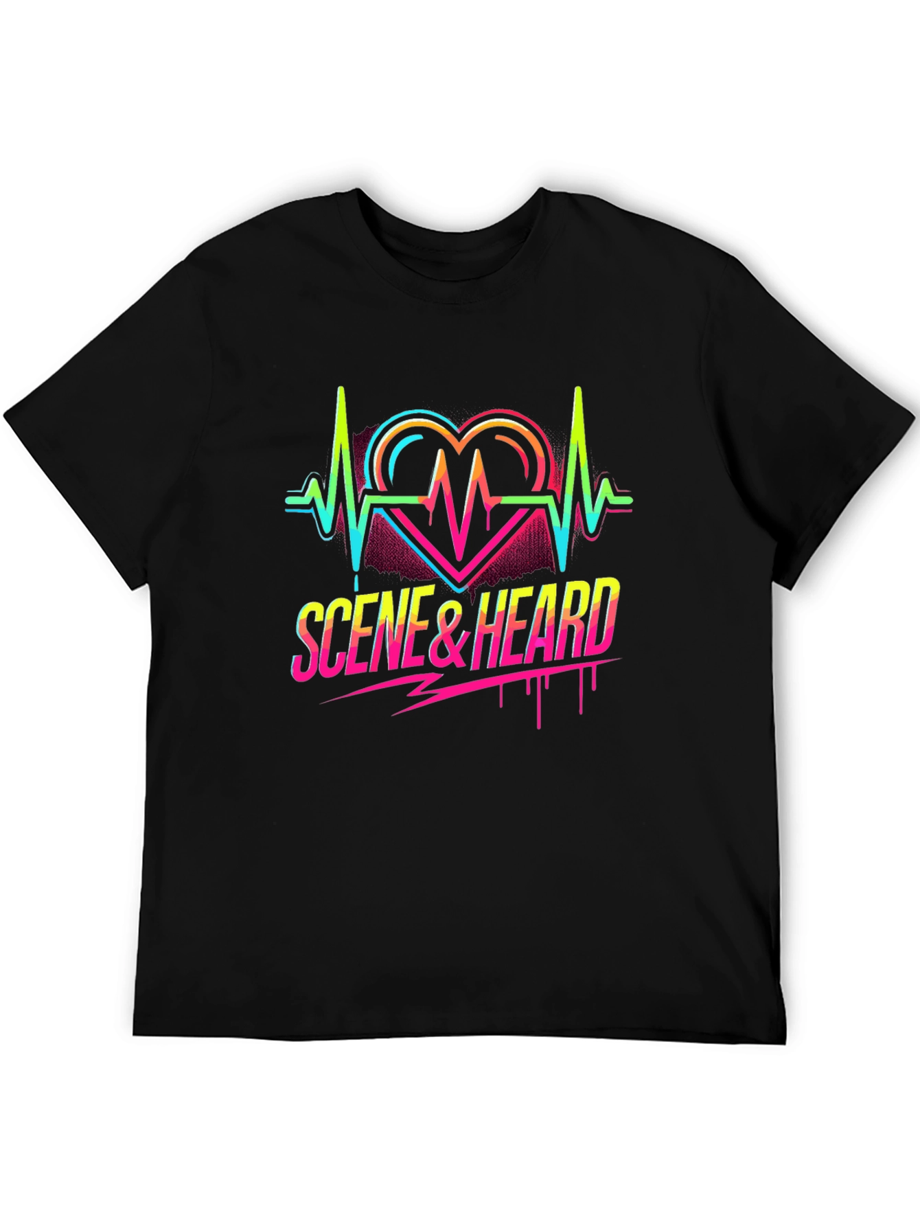 Scene & Heard Graphic Tee - Black Cotton