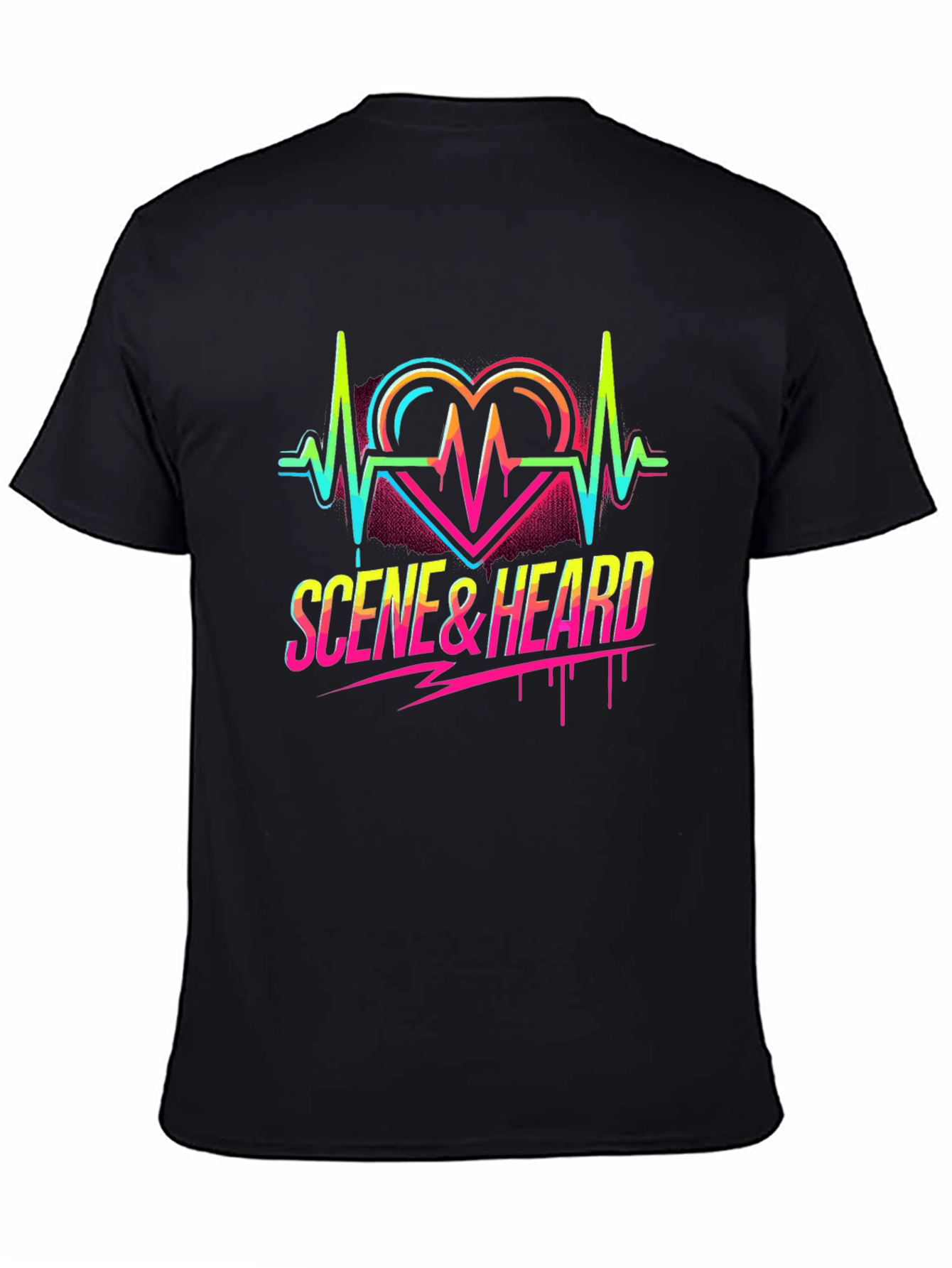 Scene & Heard Graphic Tee - Black Cotton