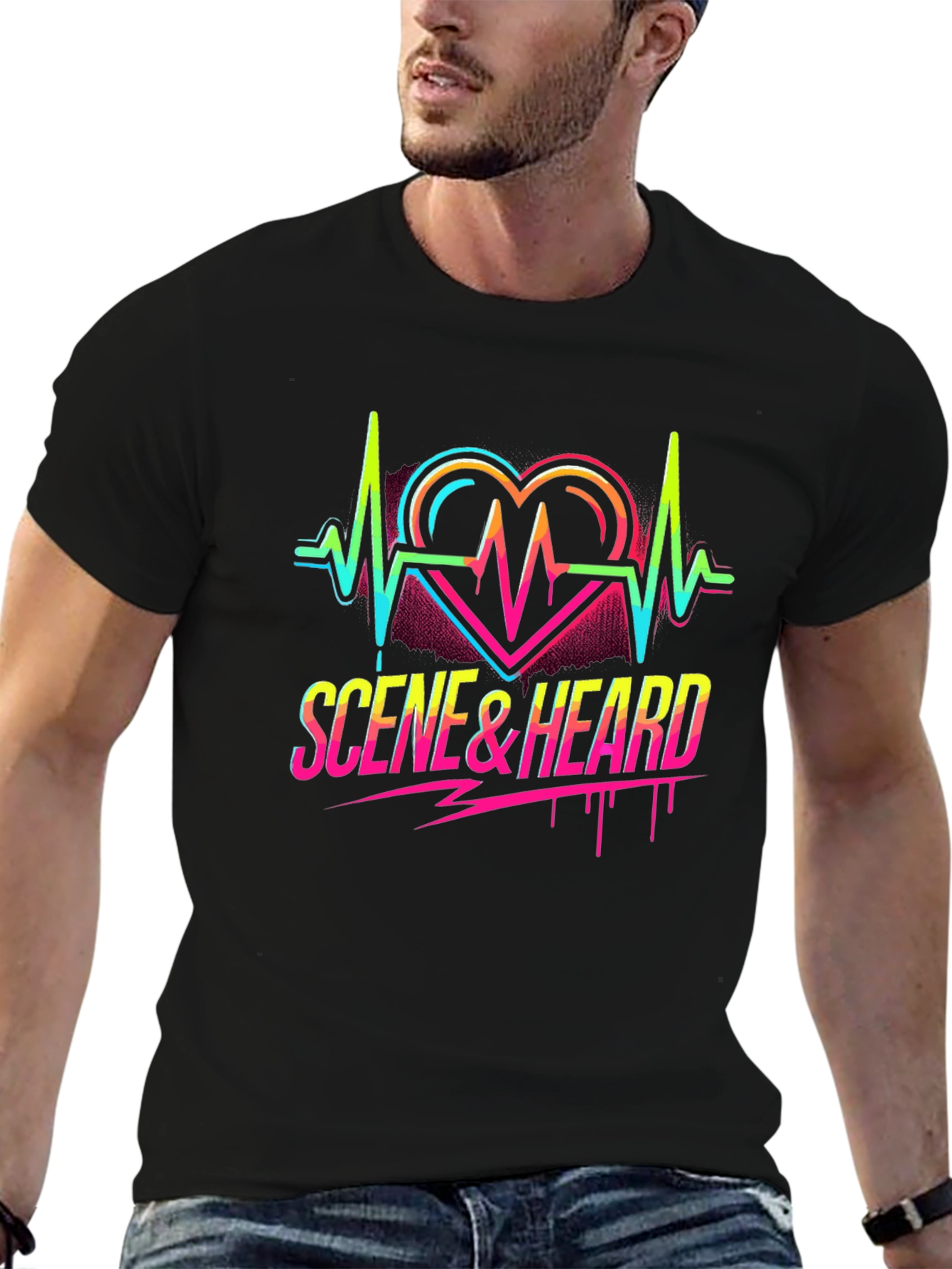 Scene & Heard Graphic Tee - Black Cotton