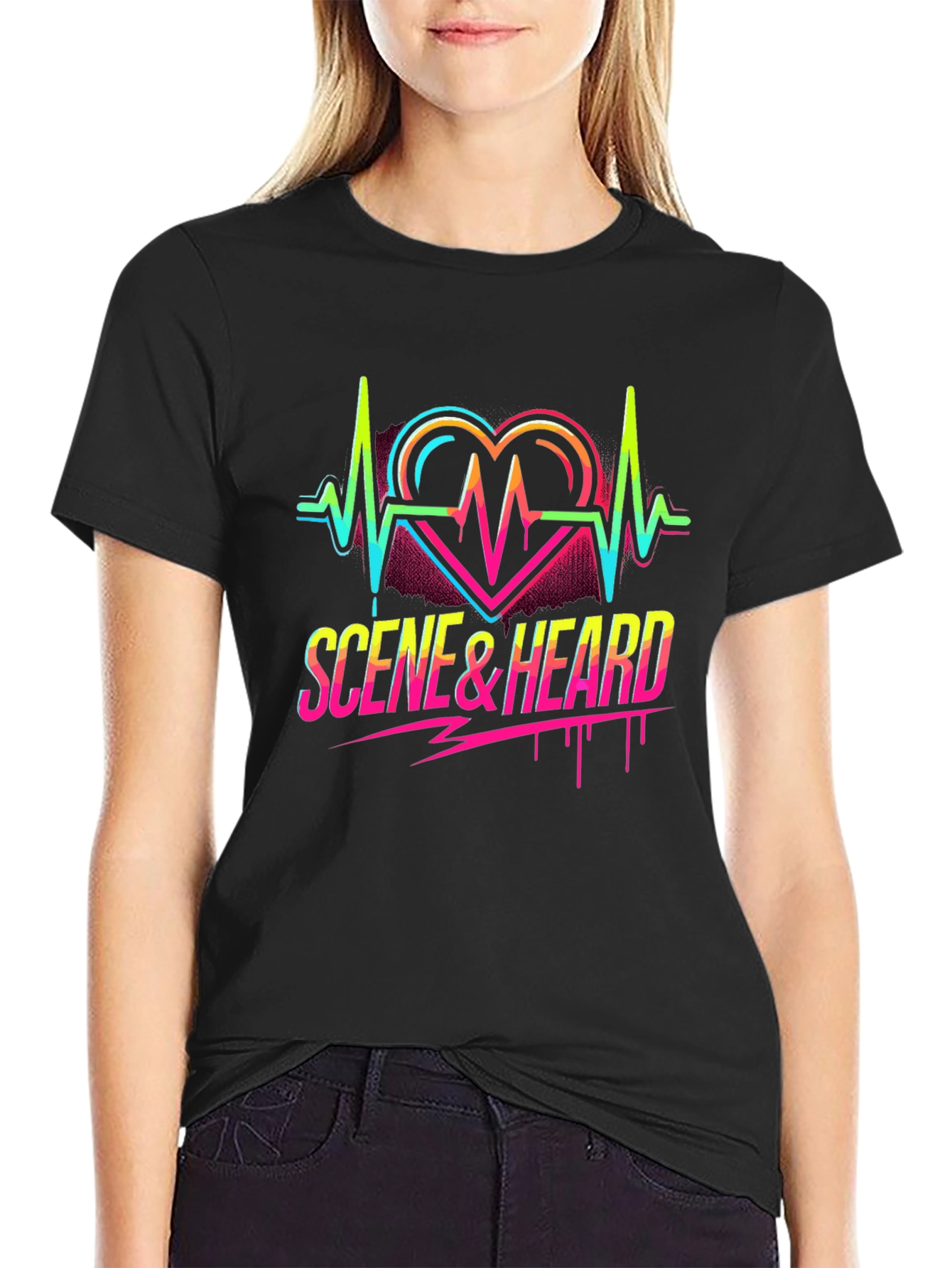 Scene & Heard Graphic Tee - Black Cotton