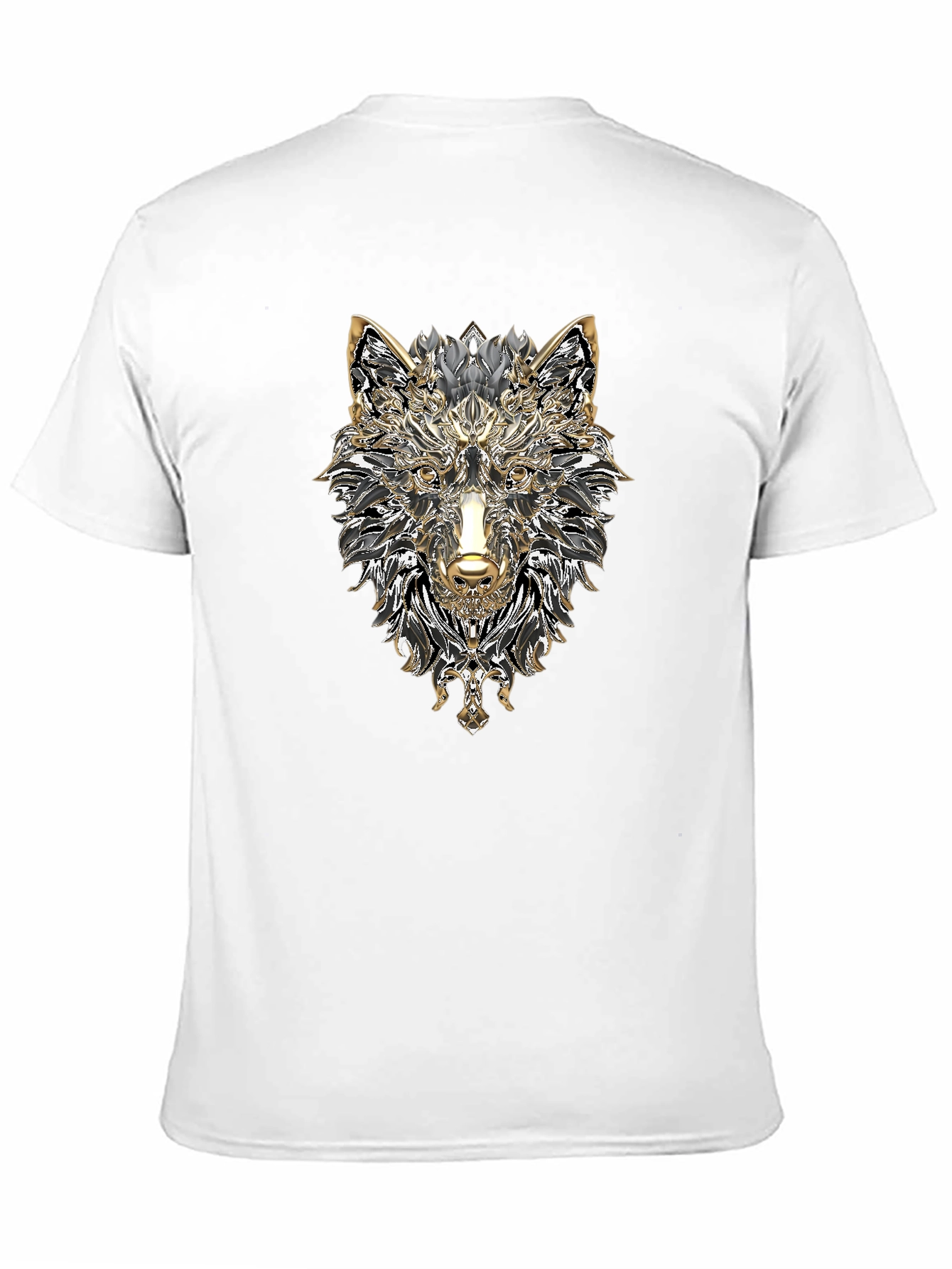 Wolf Graphic Print Black T-Shirt