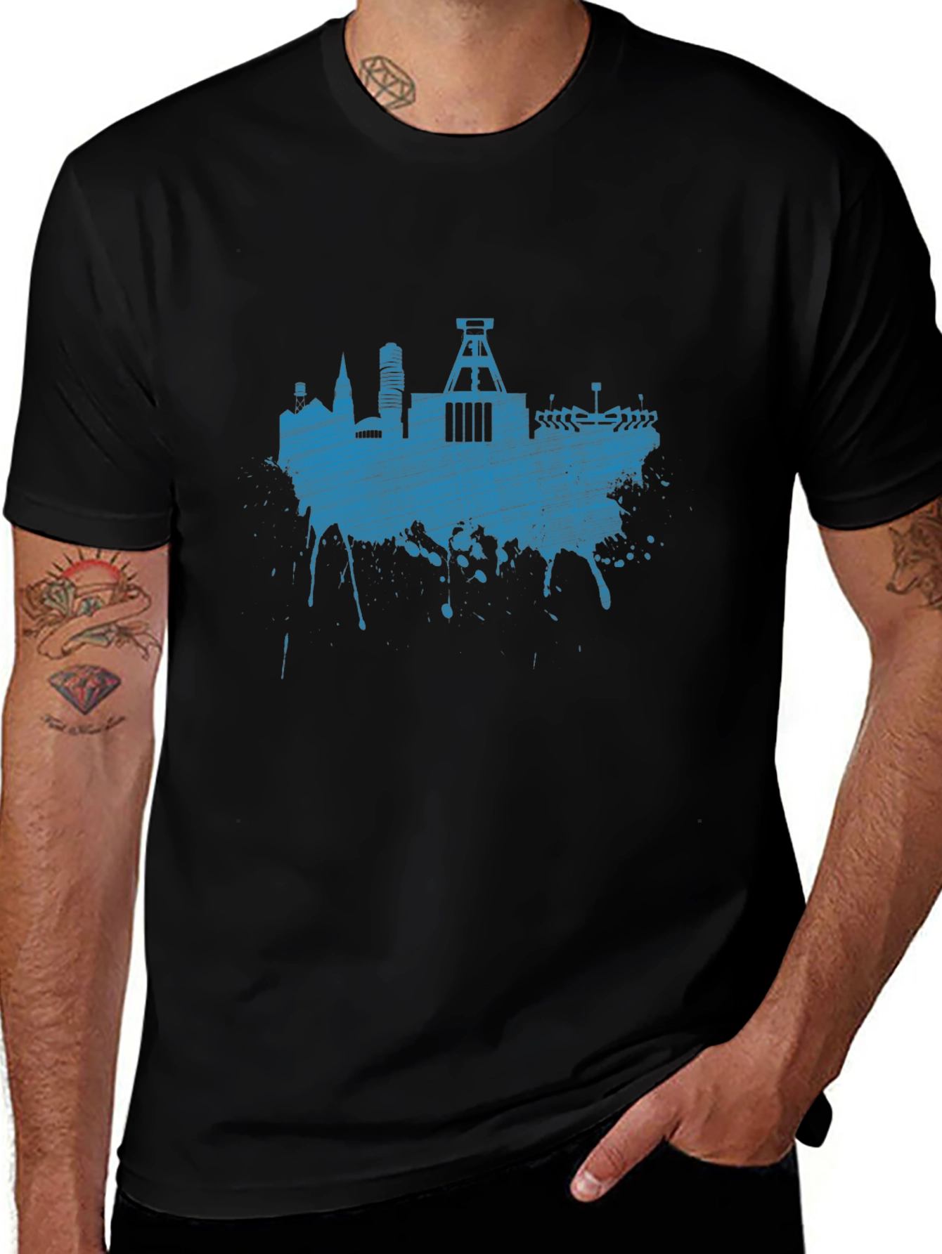 Urban Ink Skyline T-Shirt - Mens