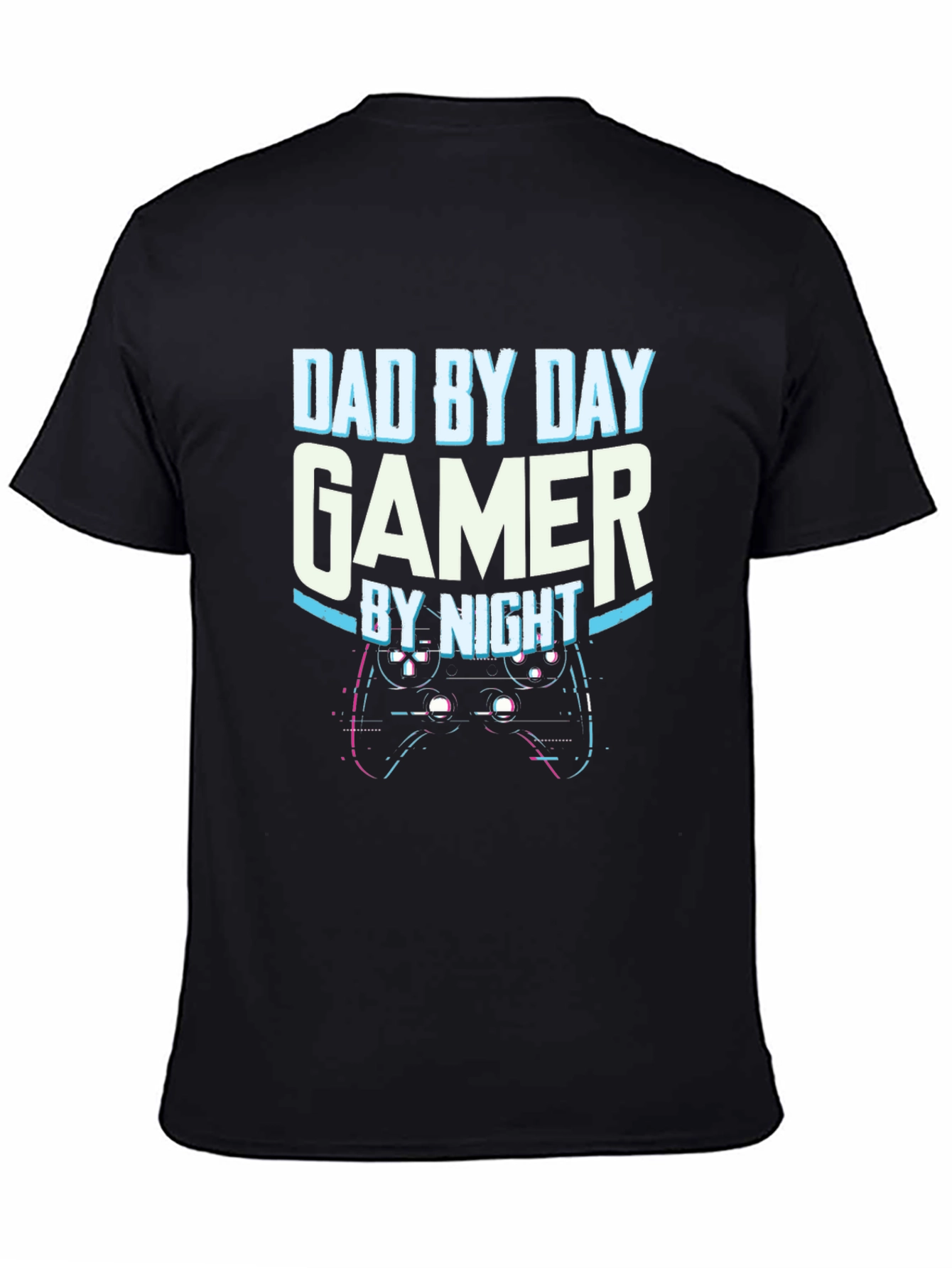 Dad By Day Gamer By Night Black T-Shirt