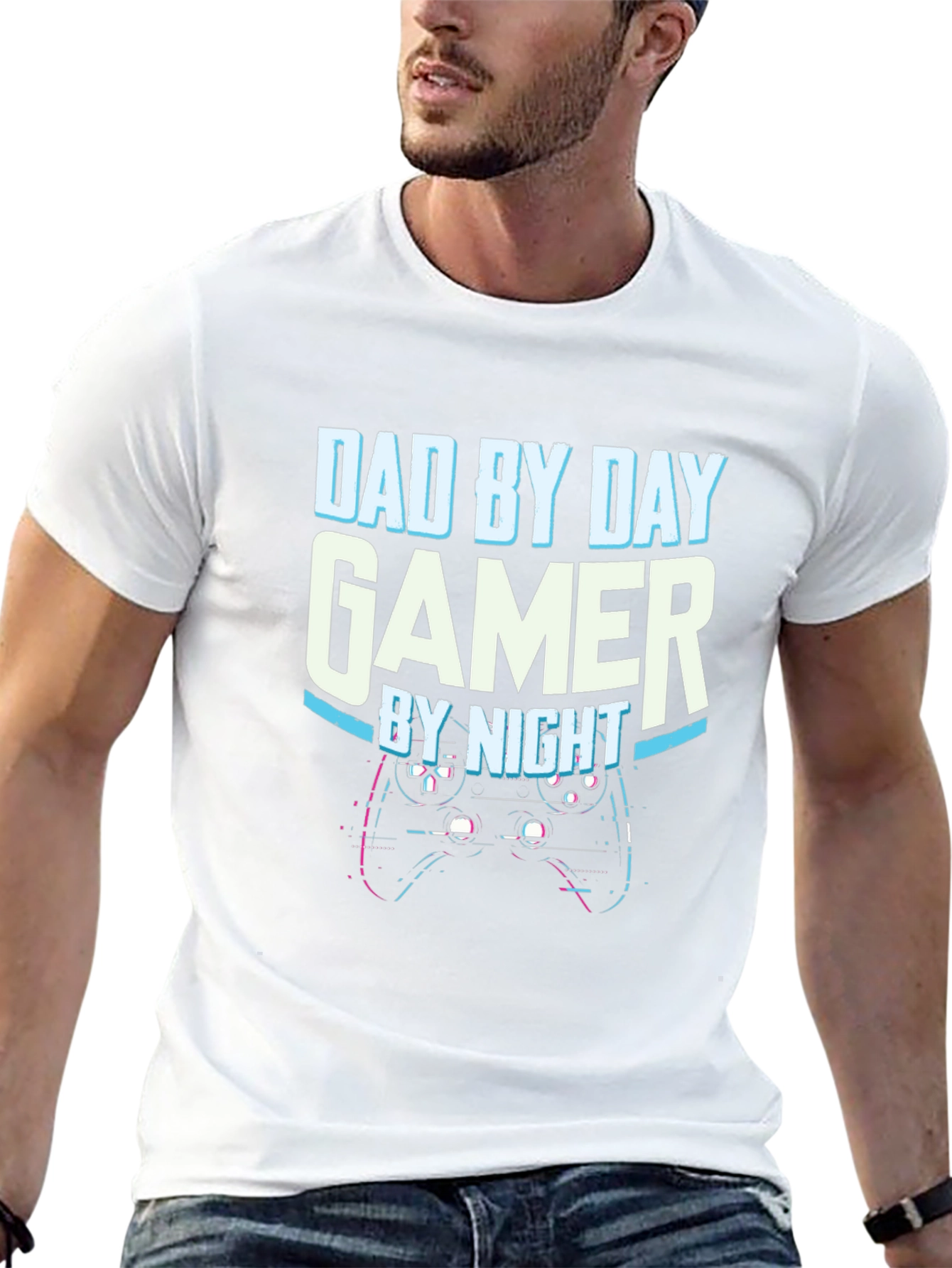 Dad By Day Gamer By Night Black T-Shirt