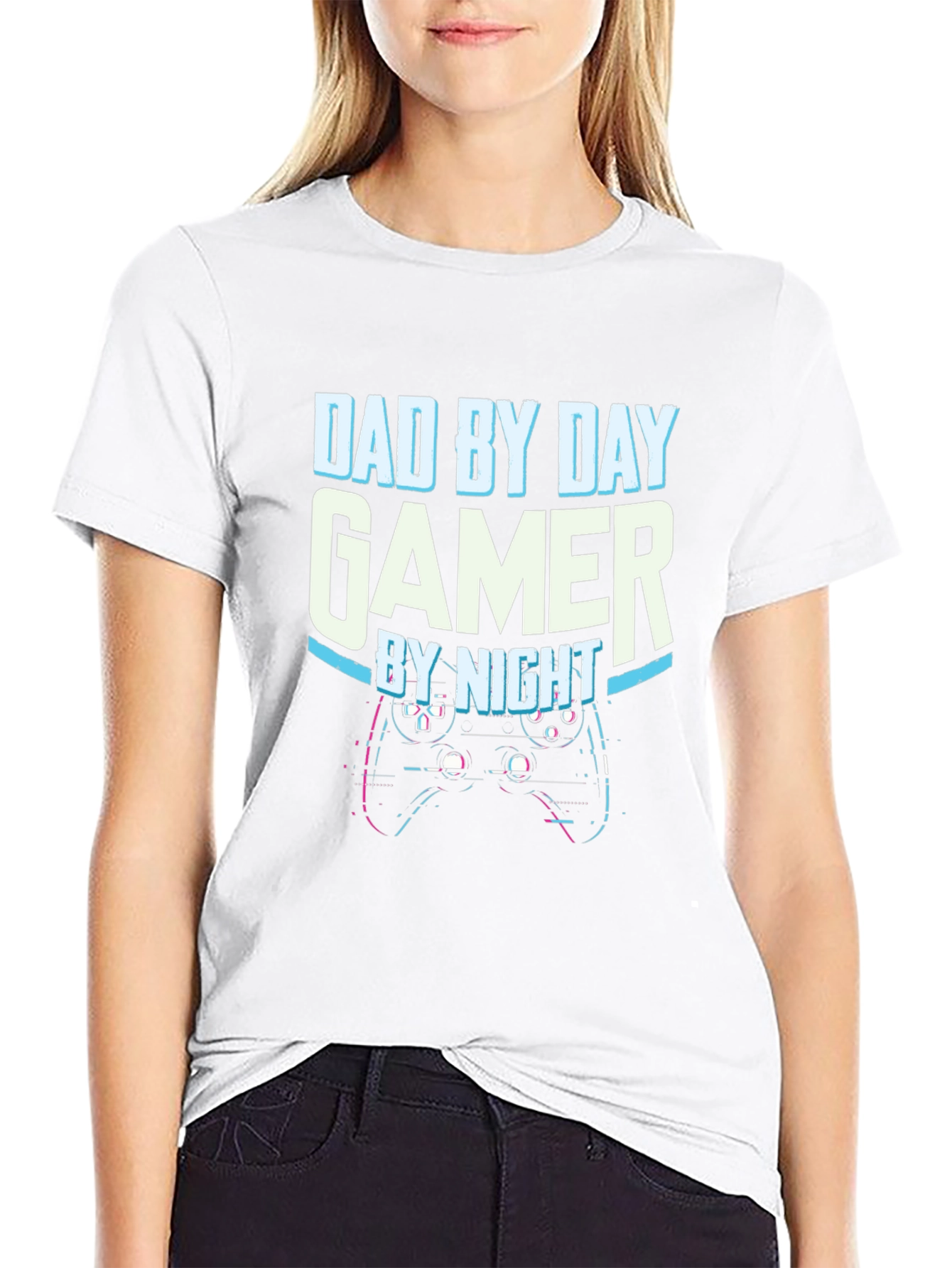 Dad By Day Gamer By Night Black T-Shirt