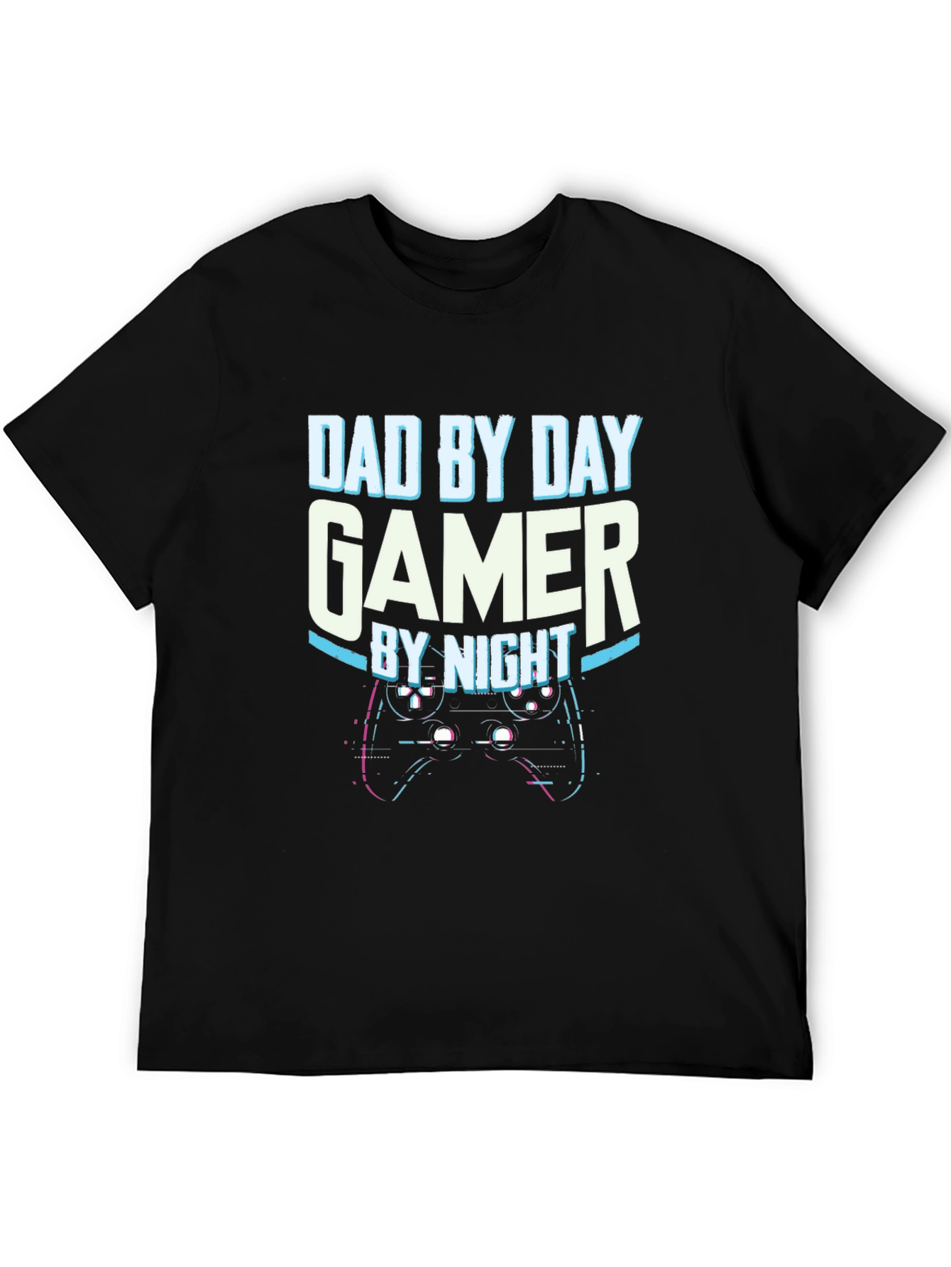 Dad By Day Gamer By Night Black T-Shirt