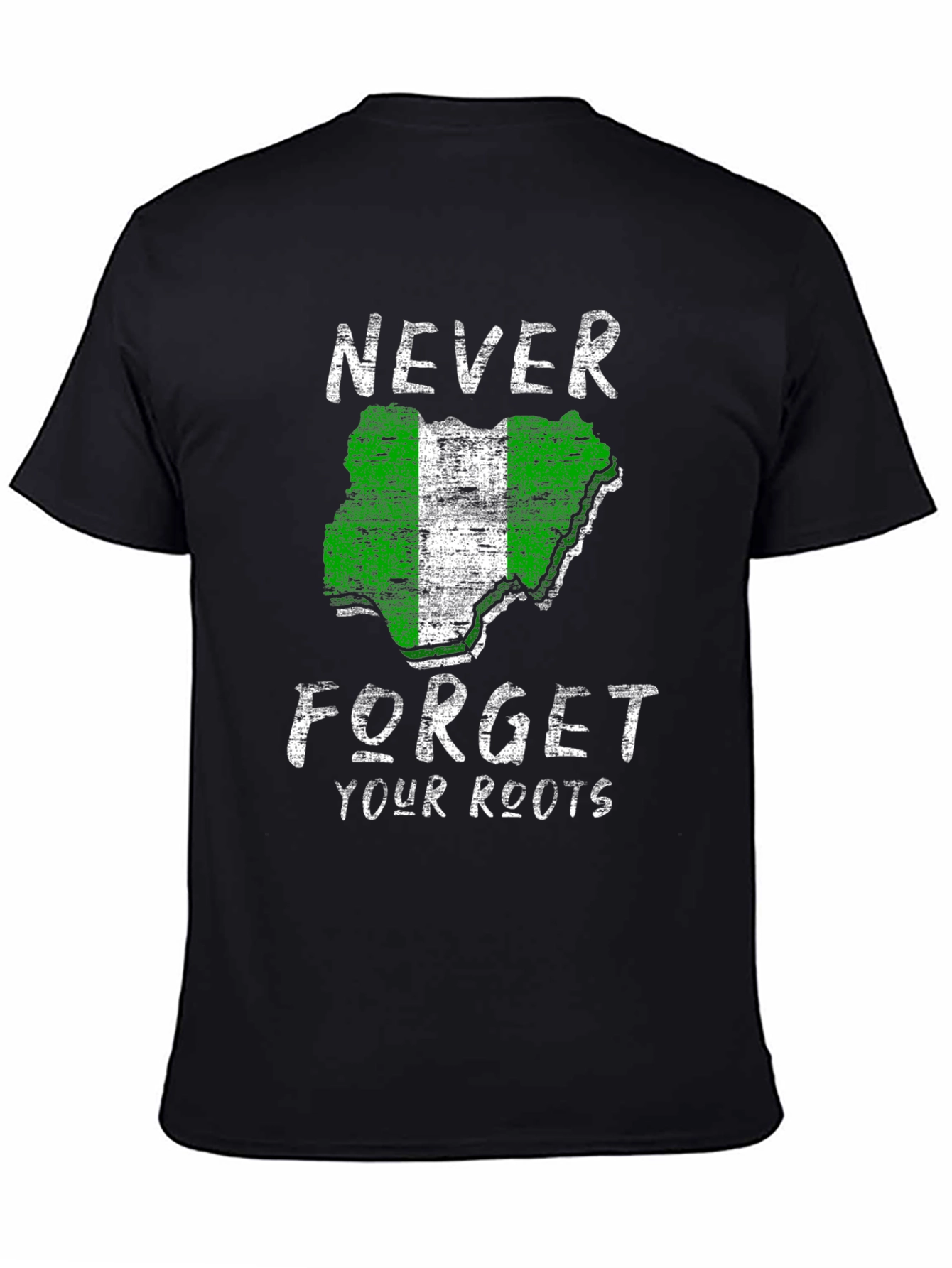 Nigeria Roots T-Shirt - Black Pride Tee