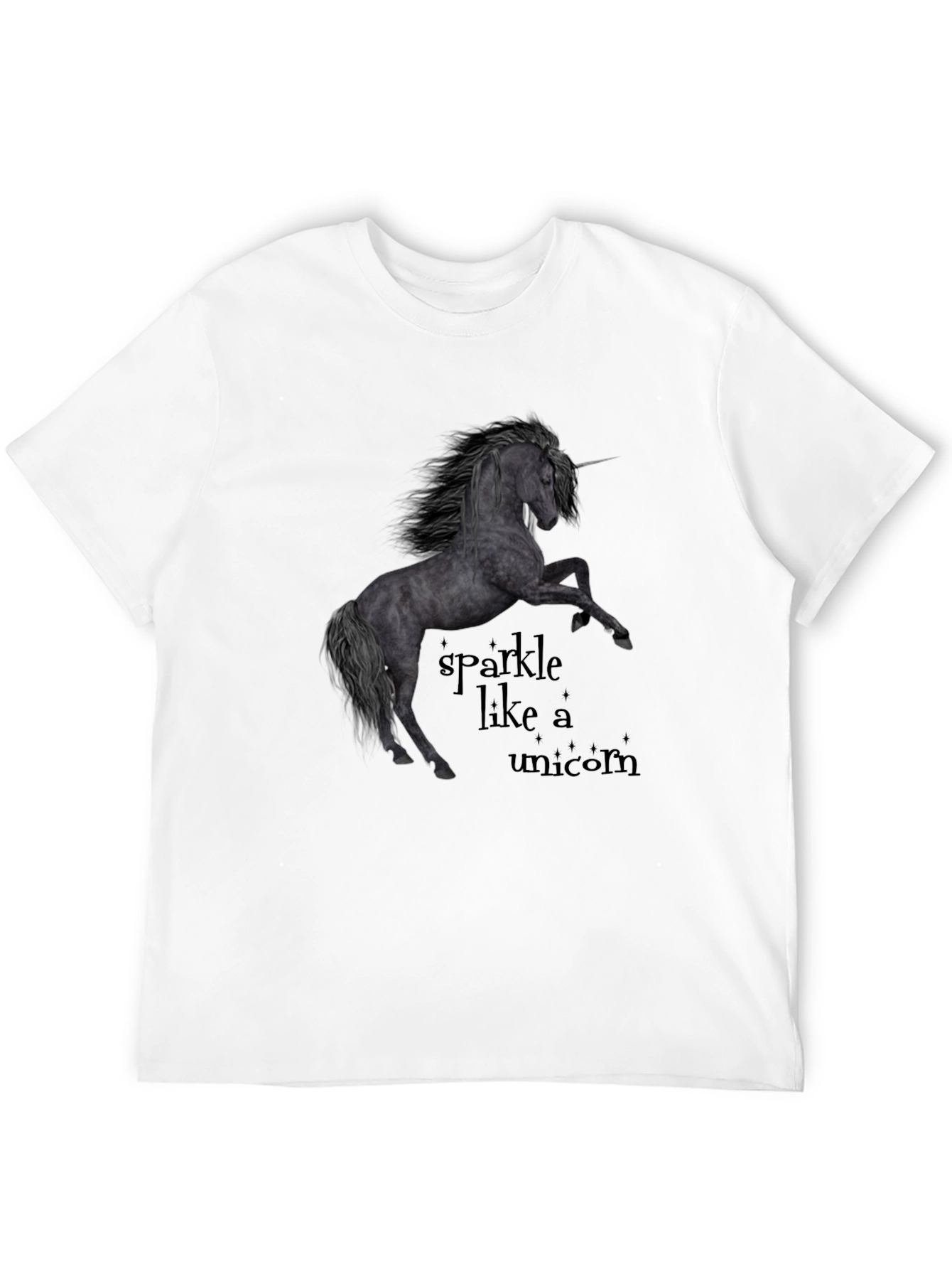 Unicorn Sparkle Black T-Shirt