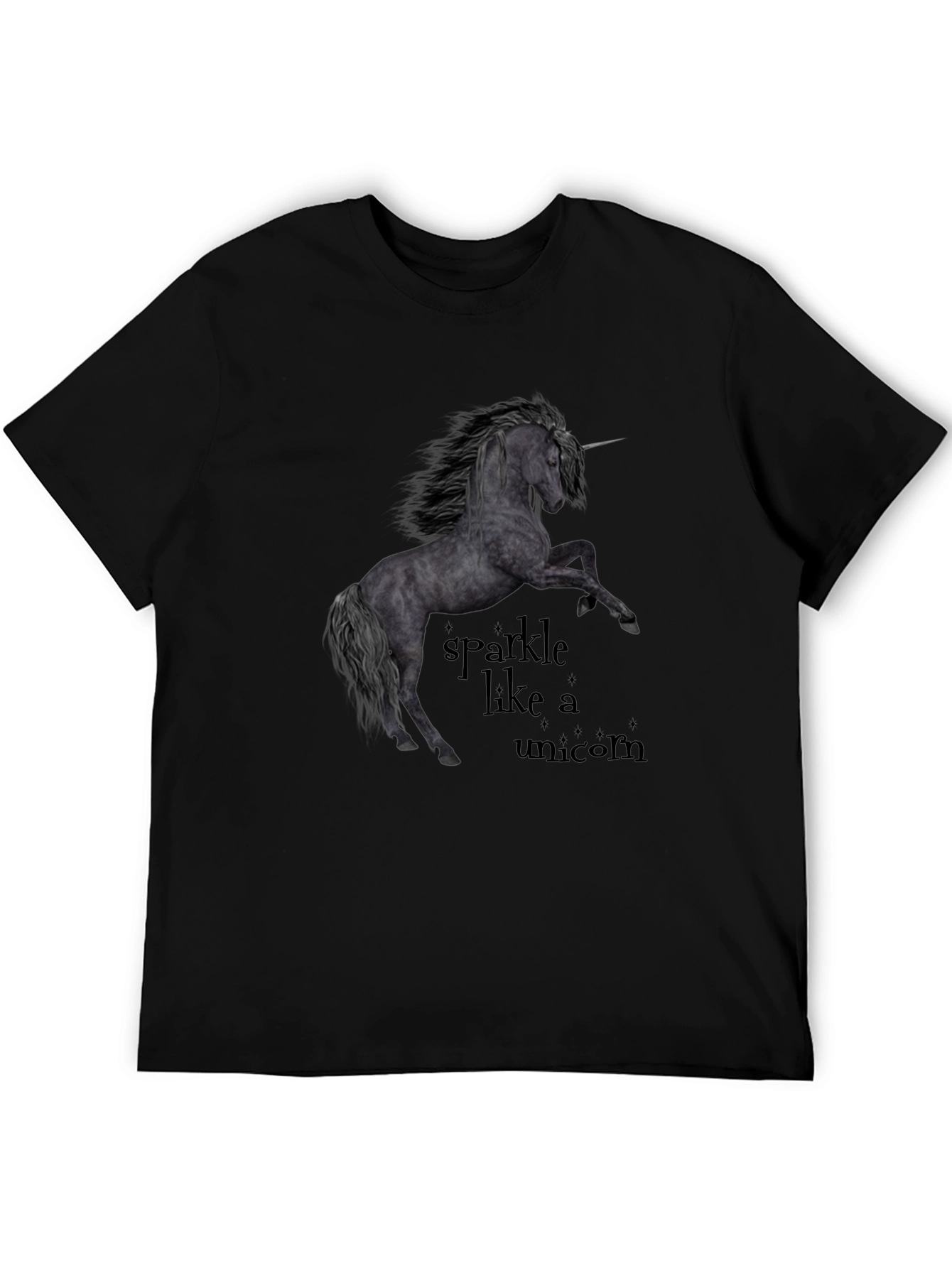 Unicorn Sparkle Black T-Shirt
