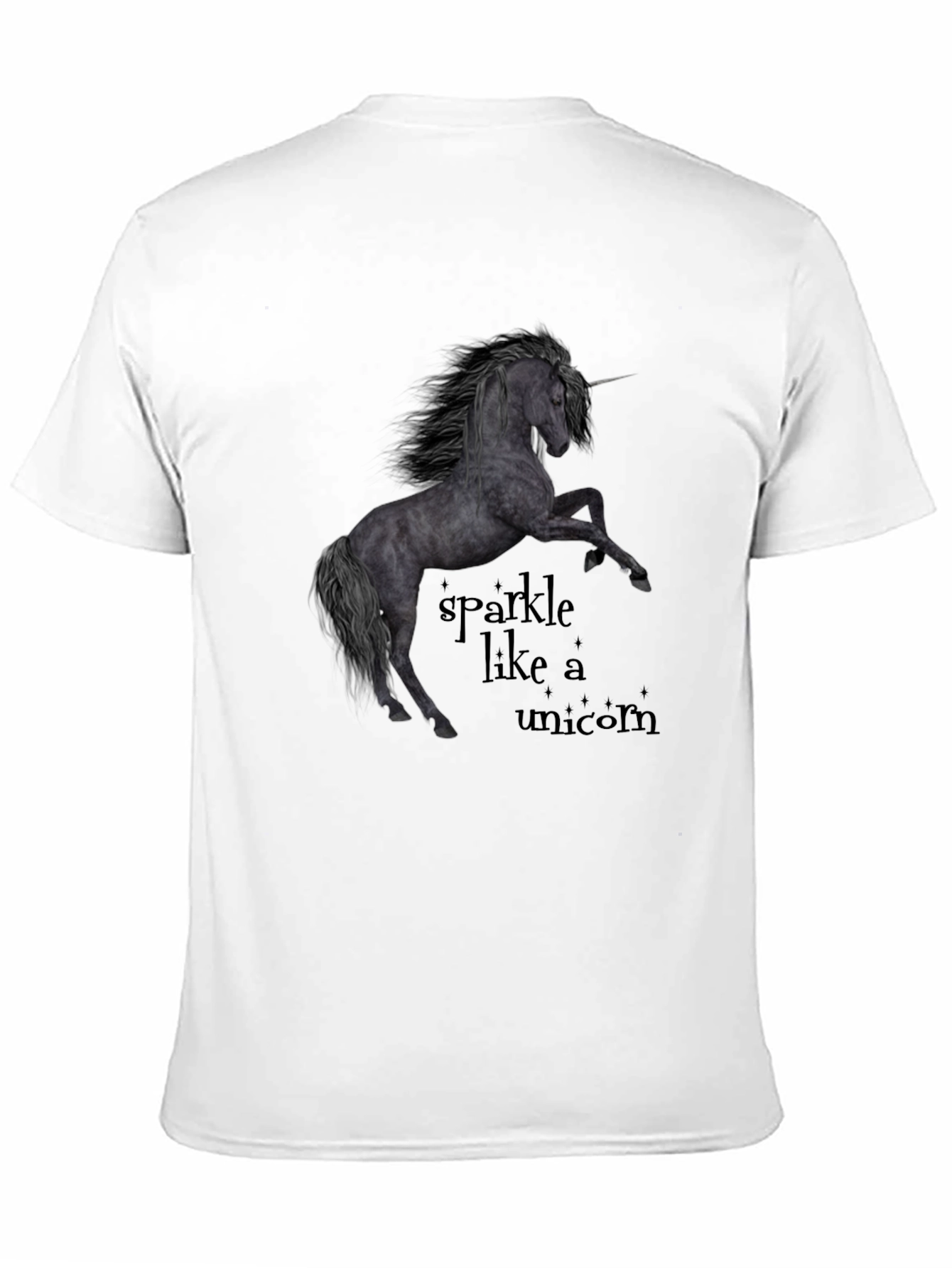 Unicorn Sparkle Black T-Shirt